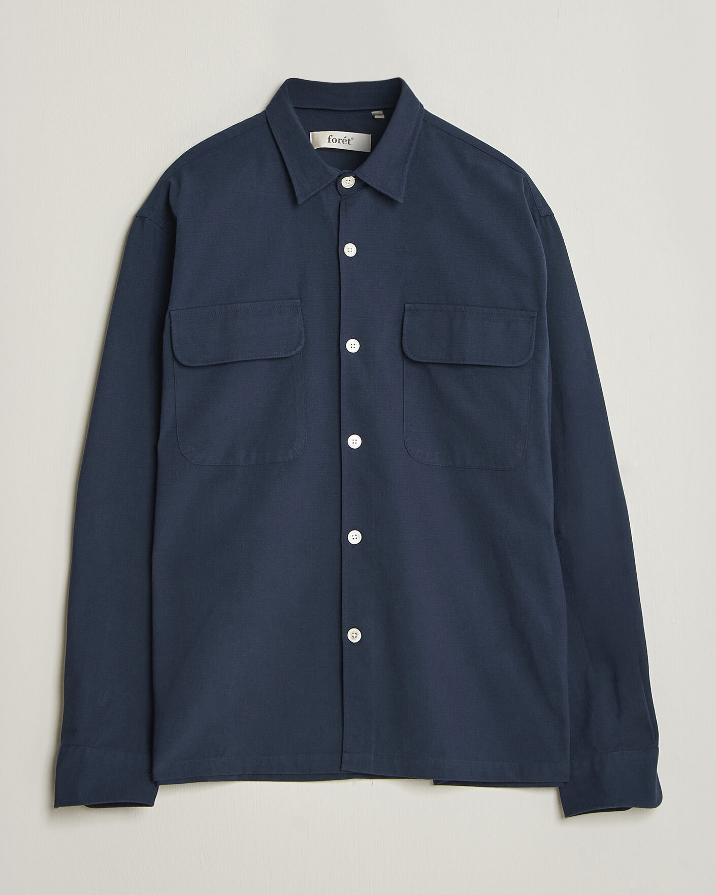 Herren | Hemden | Forét | Lunar Relaxed Fit Textured Overshirt Navy