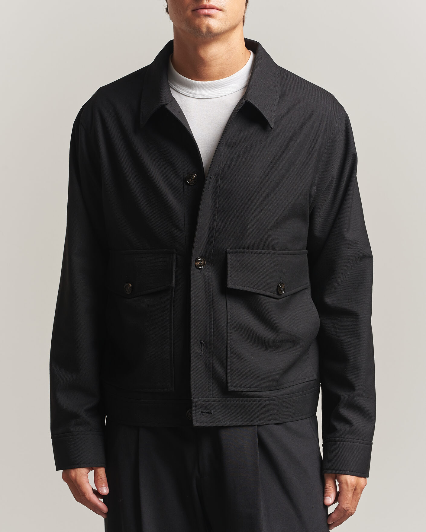 Herren | Jacken | J.Lindeberg | Jevin Brushed Twill Jacket Black