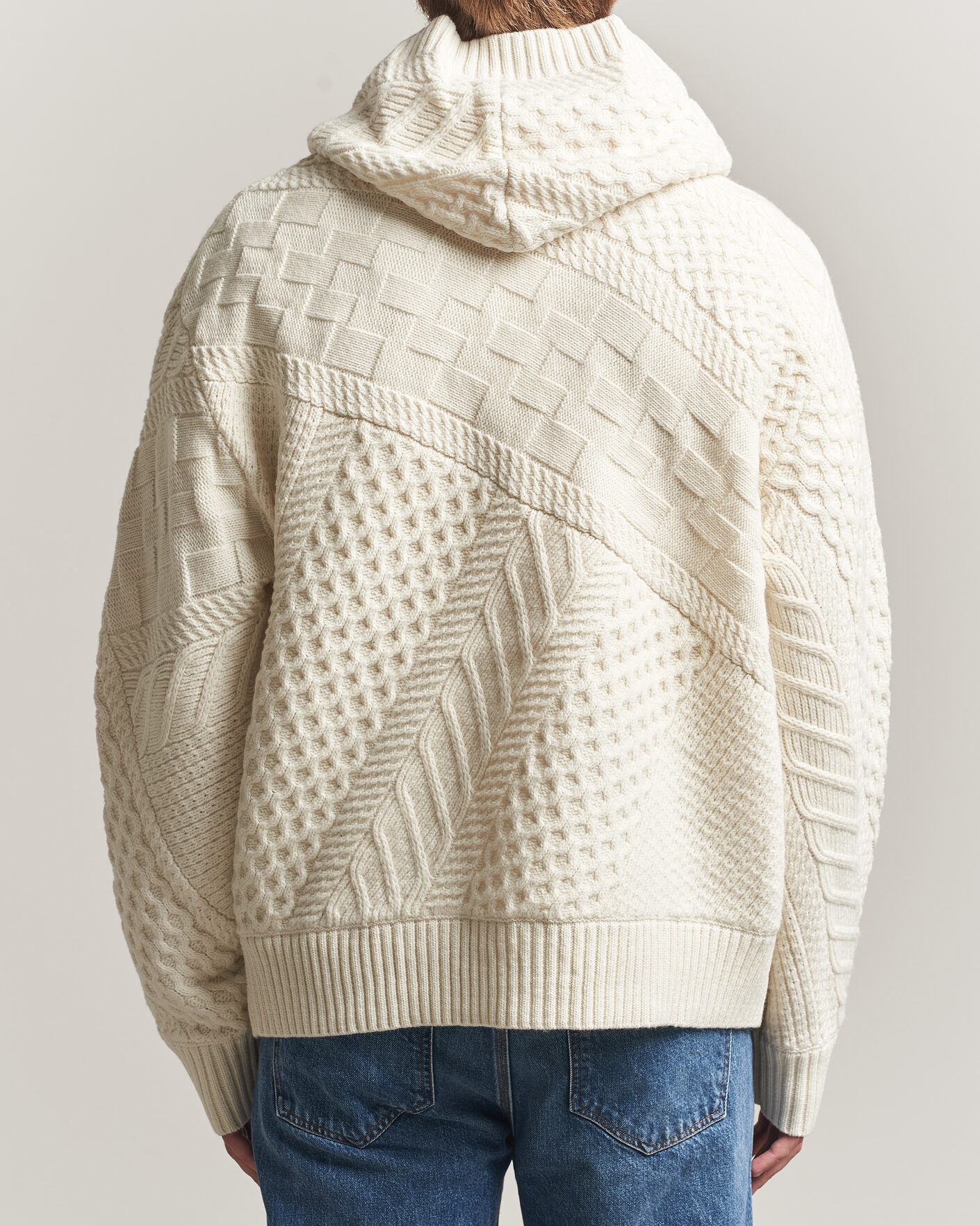Herren | Pullover | J.Lindeberg | Savio Cable Knitted Hoodie Tofu