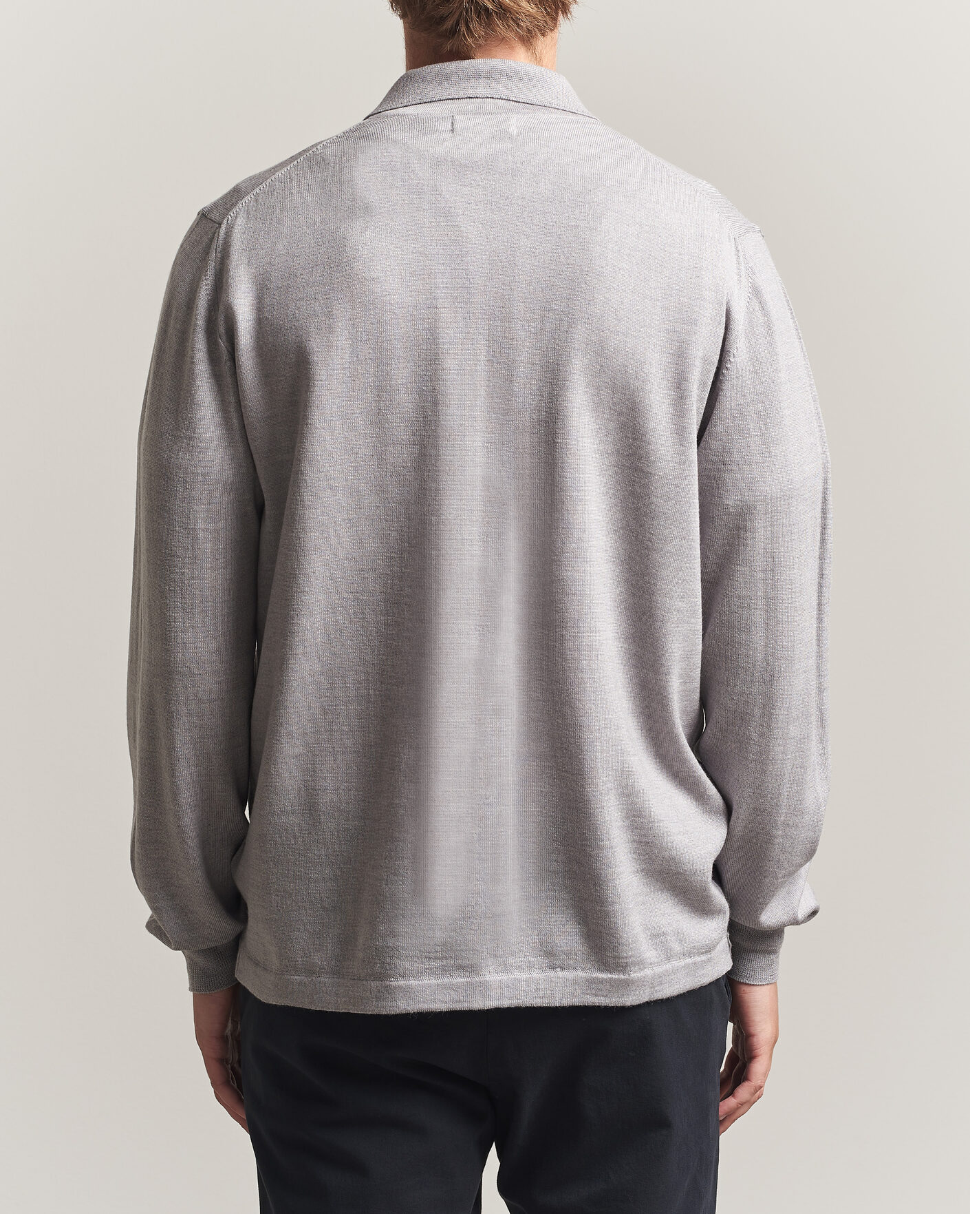 Herren | Pullover | J.Lindeberg | Kaleb Merino Full Zip Light Grey Melange