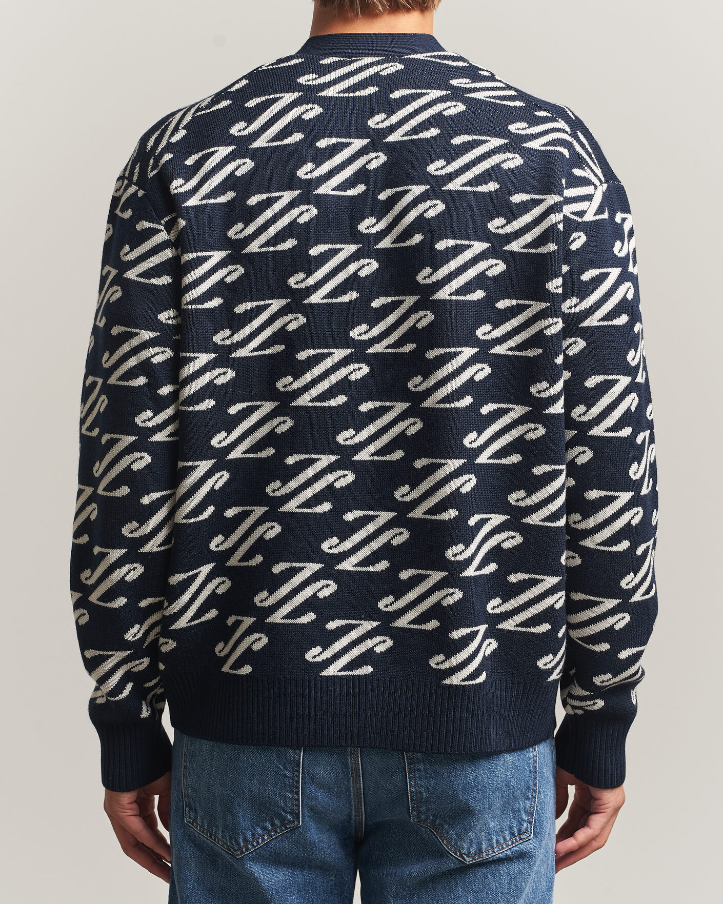 Herren | Pullover | J.Lindeberg | Denny Jacquard Cardigan JL Navy
