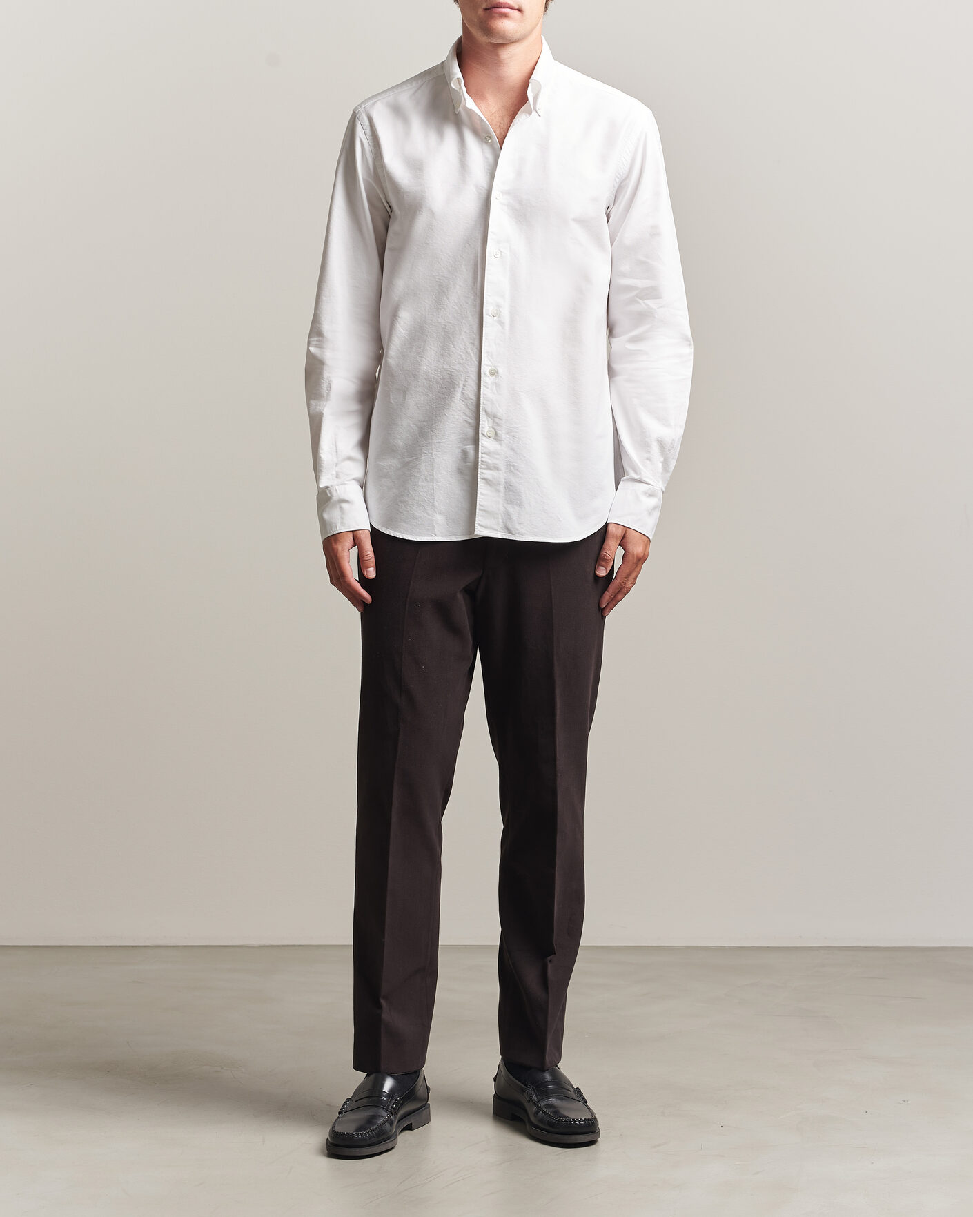 Herren | Hemden | Grigio | Oxford Button Down Shirt White