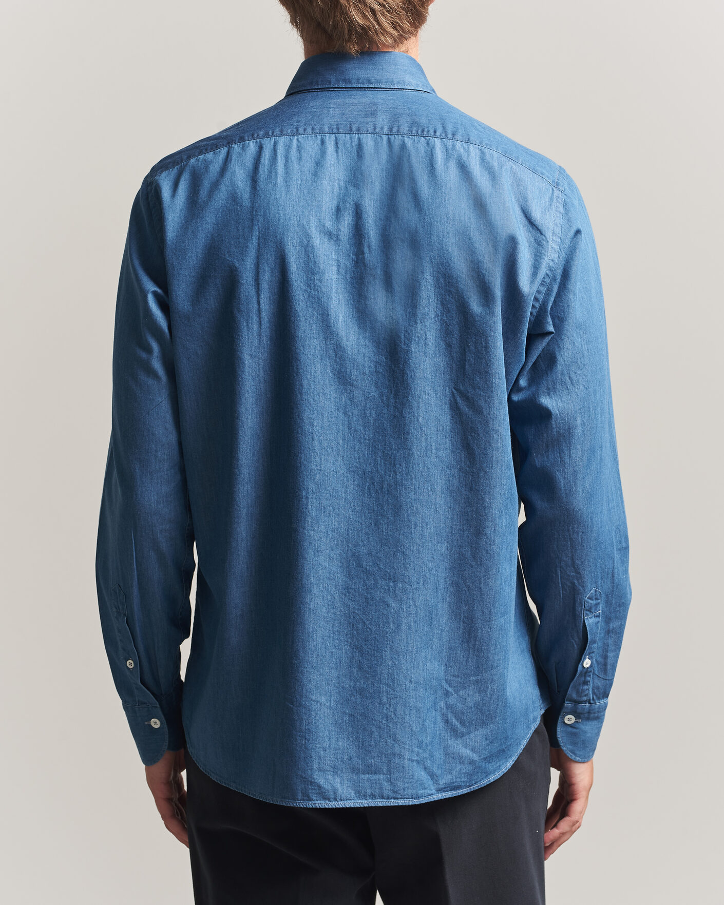 Herren | Hemden | Grigio | Denim Shirt Light Blue