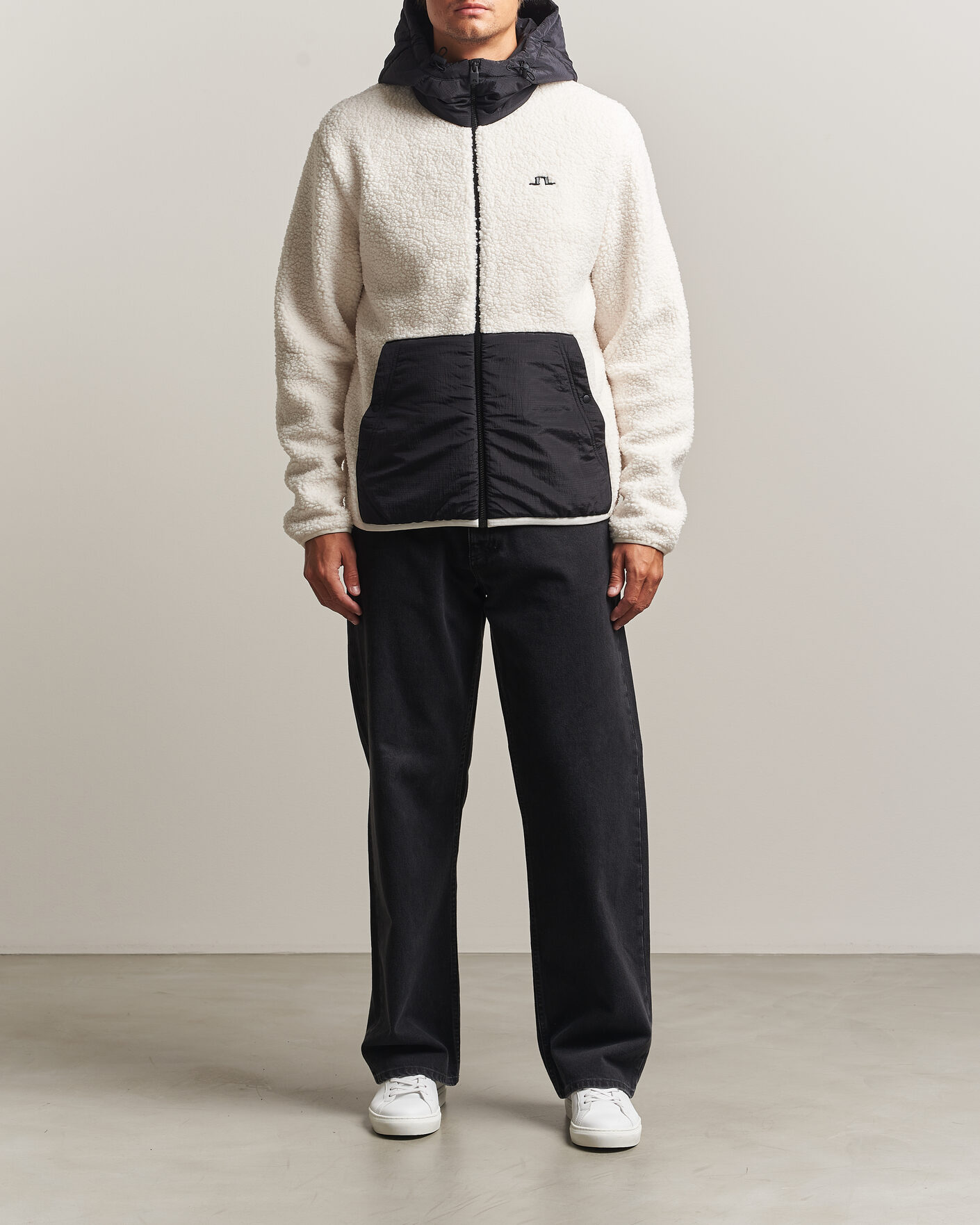 Herren | Pullover | J.Lindeberg | Varek Hybrid Hooded Full Zip Tofu