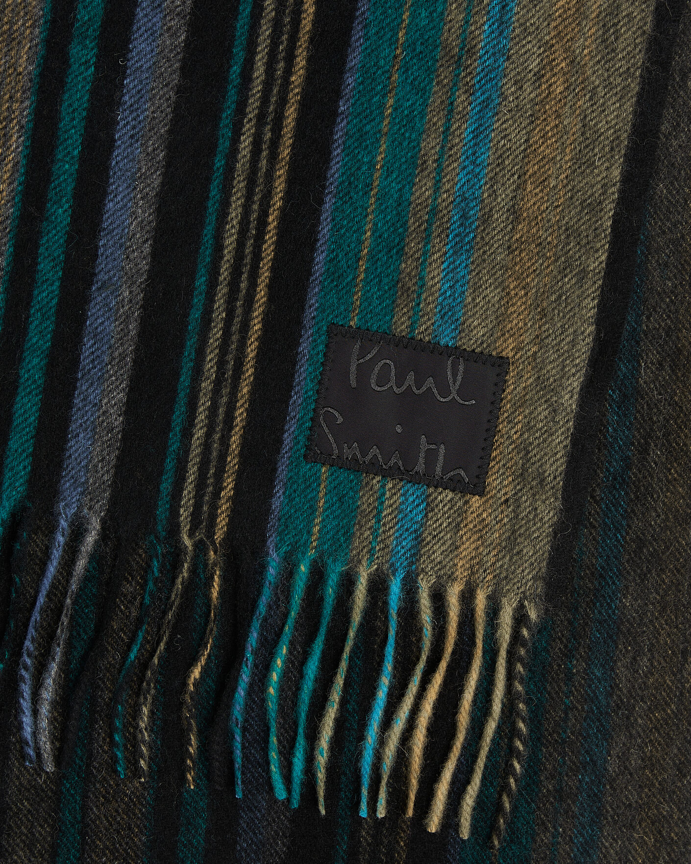 Herren | Schals | Paul Smith | Lambswool Striped Scarf Black