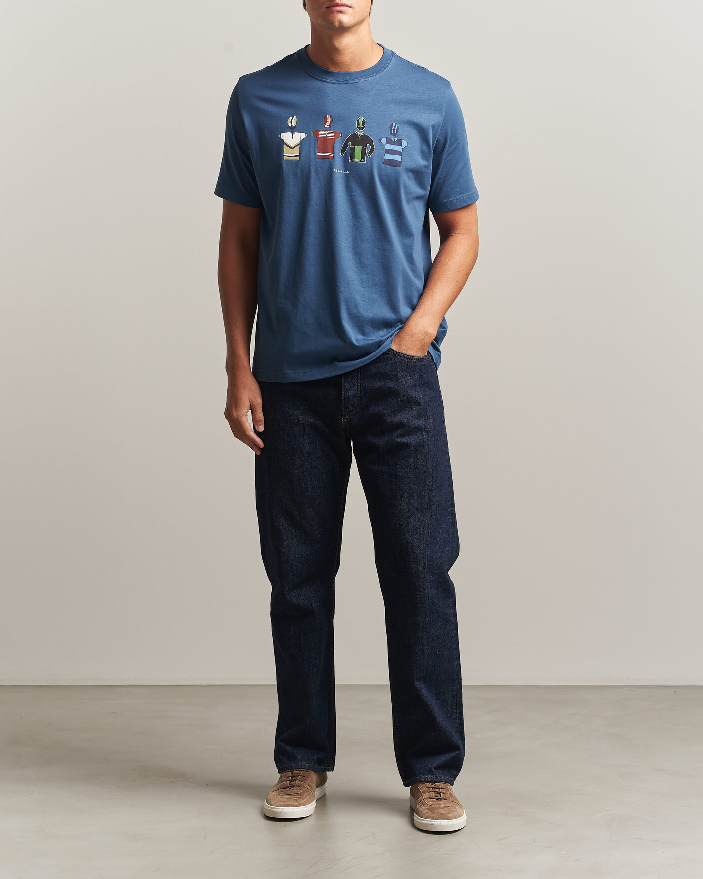 Herren | T-Shirts | PS Paul Smith | Cycle Jersey's Crew Neck T-Shirt Blue
