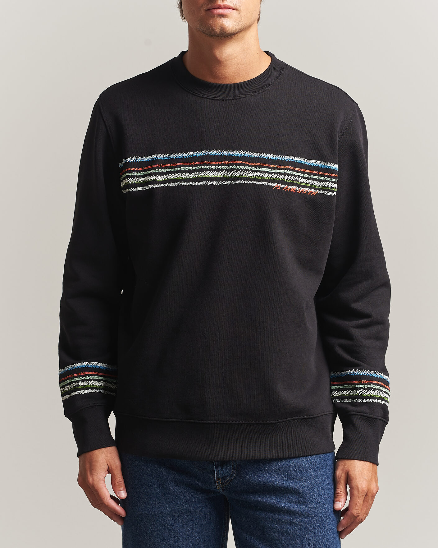 Herren | Pullover | PS Paul Smith | Stripes Crew Neck Sweatshirt Black