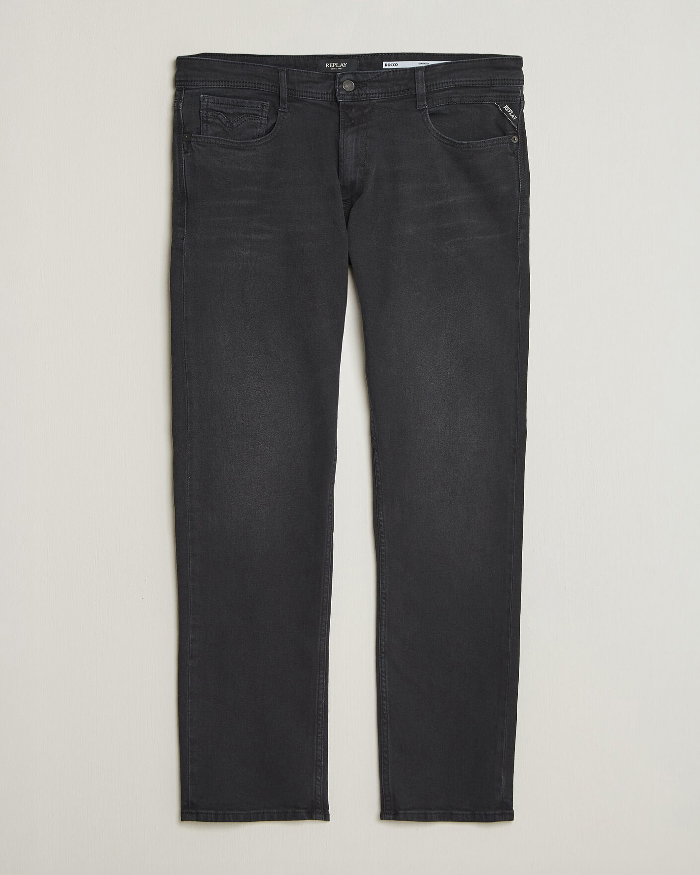 Herren | Jeans | Replay | Rocco Comfort Fit Powerstretch Jeans Washed Black