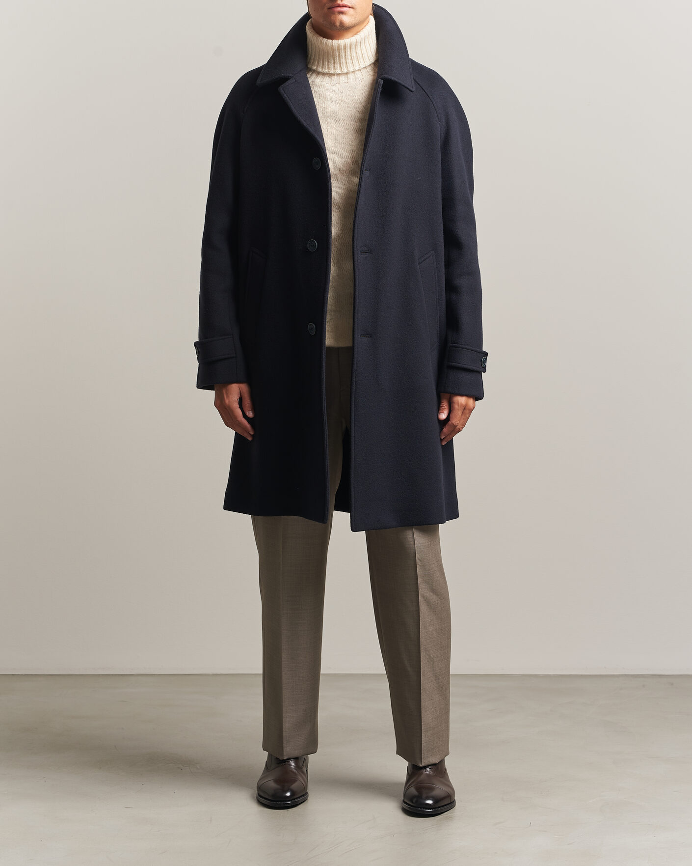 Herren | Jacken | Herno | Raglan Wool Coat Navy