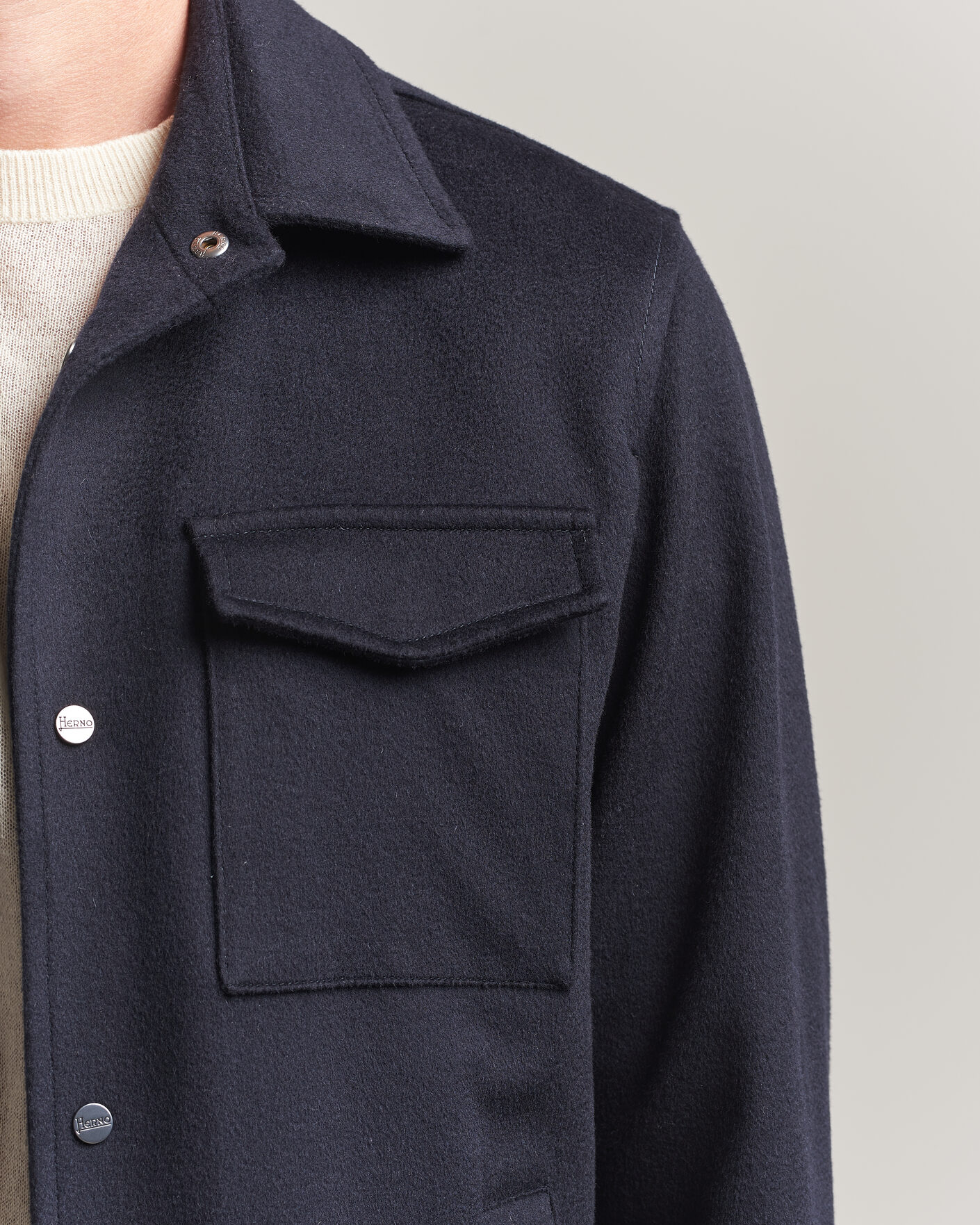 Herren | Jacken | Herno | Cashmere Overshirt Navy