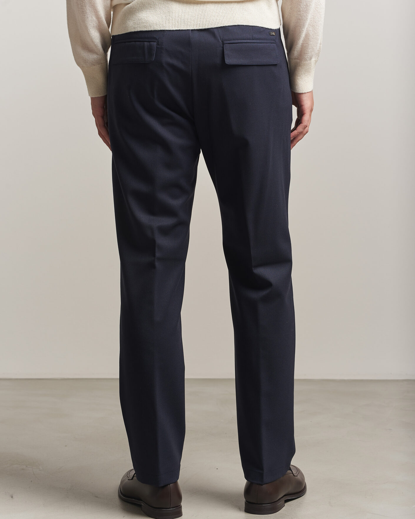 Herren | Hosen | Herno | Pleated Wool Trousers Navy