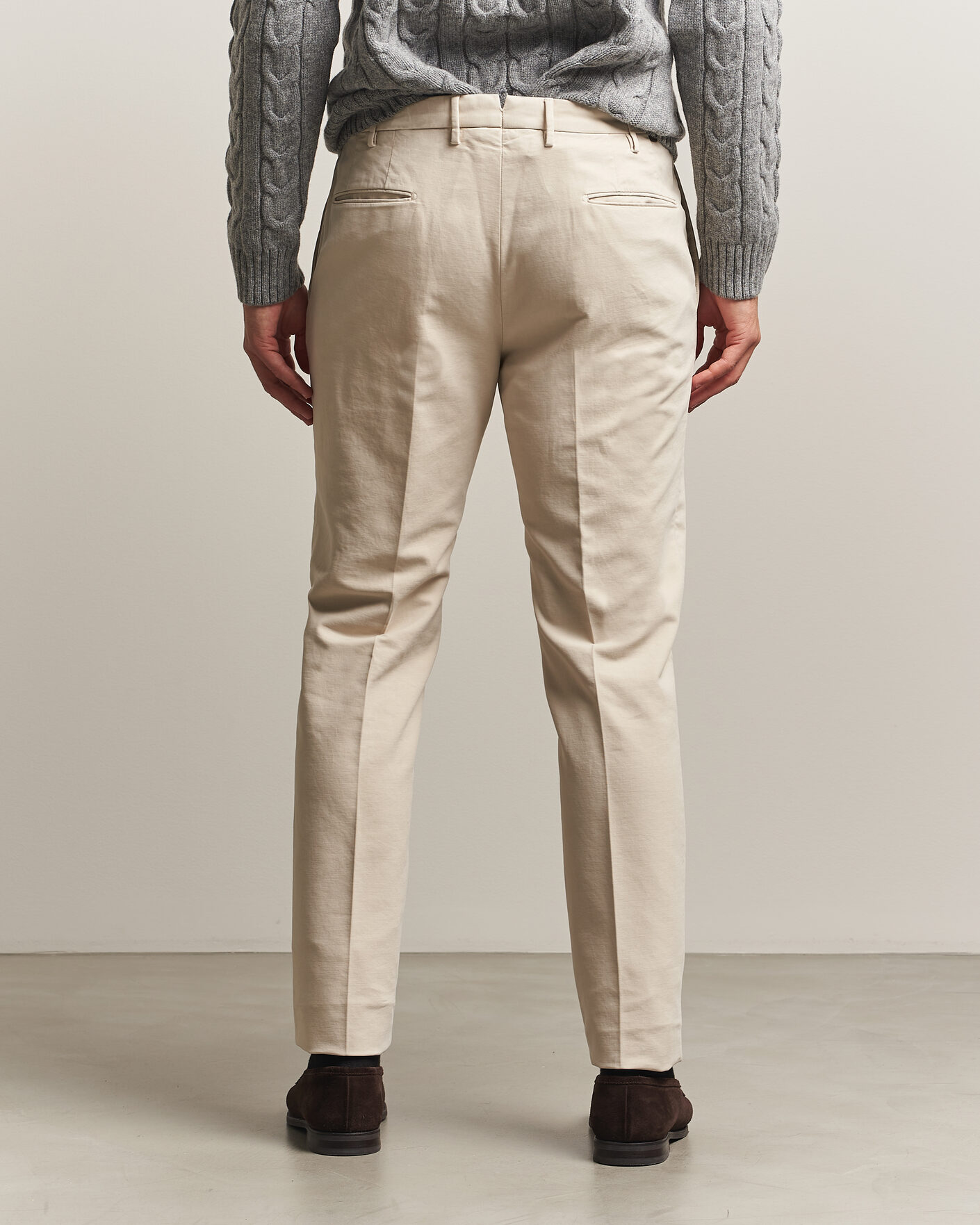 Herren | Hosen | Incotex | Slim Fit Soft Cotton Stretch Chinos Off White