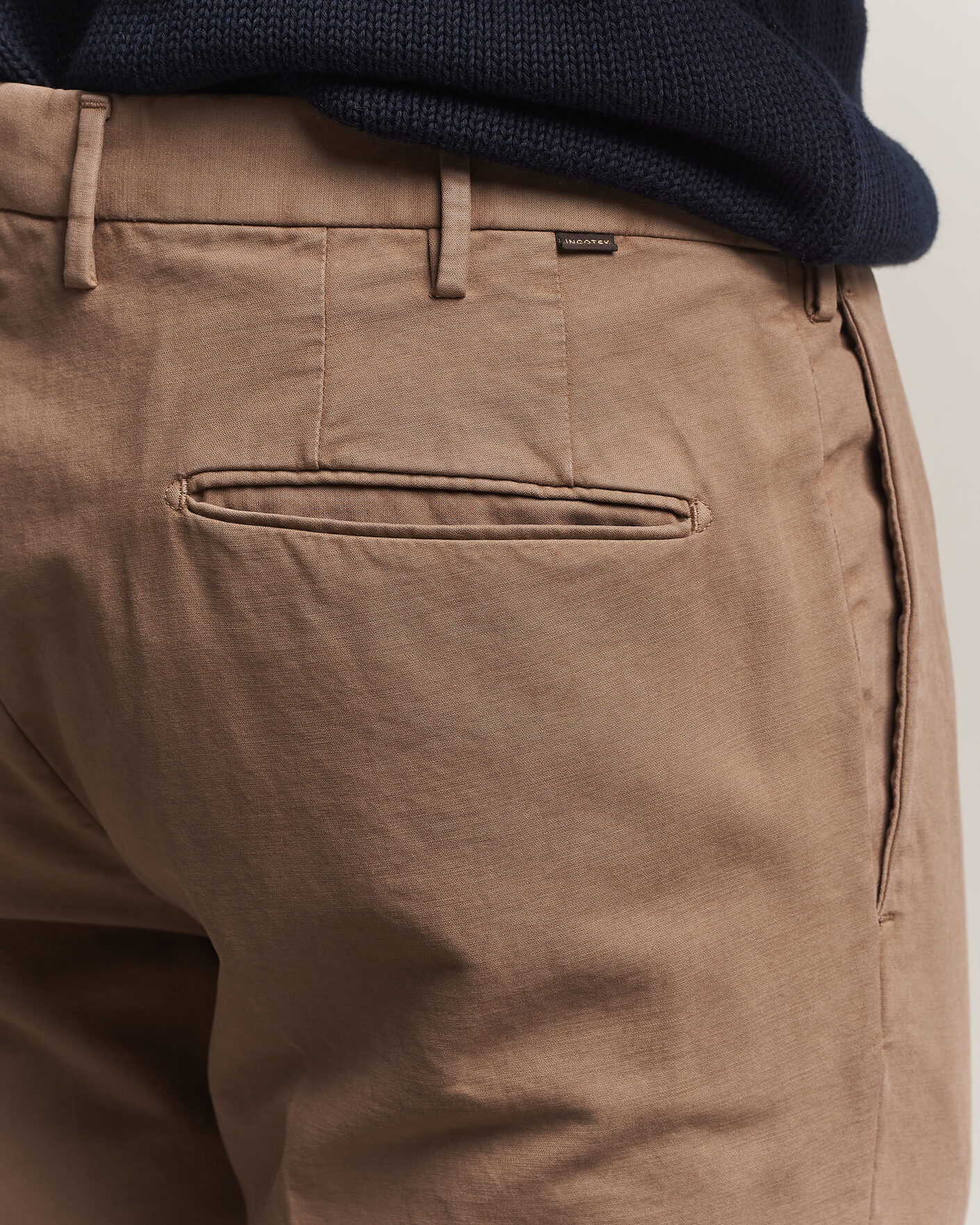 Herren | Hosen | Incotex | Slim Fit Soft Cotton Stretch Chinos Taupe