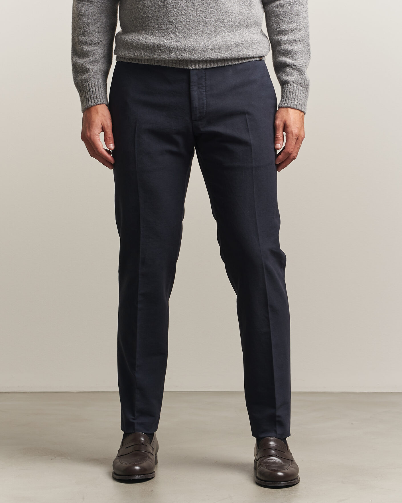 Herren | Hosen | Incotex | Slim Fit Soft Cotton Stretch Chinos Navy