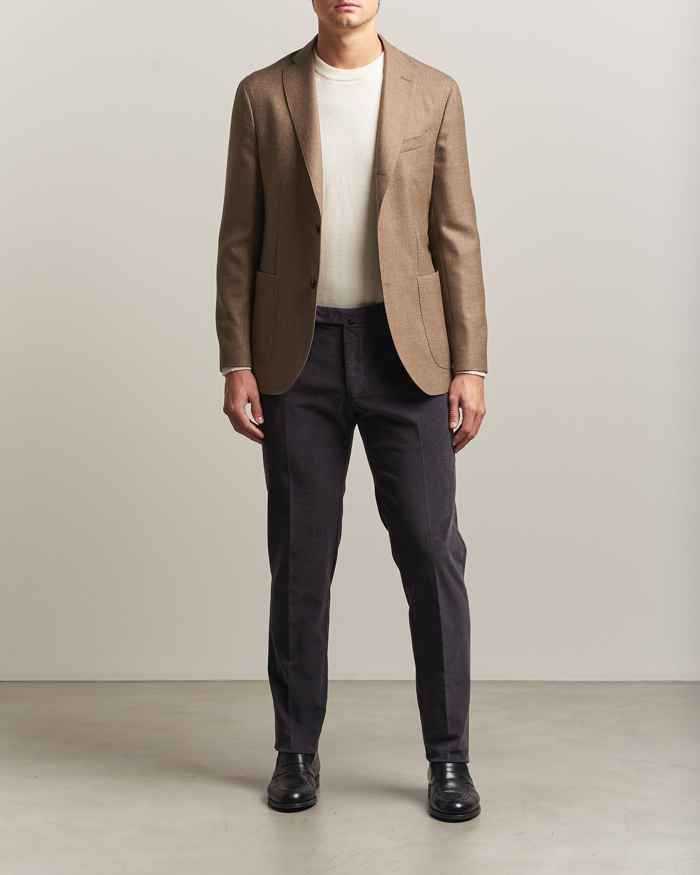 Herren | Hosen | Incotex | Slim Fit Baby Corduroy Trousers Dark Grey