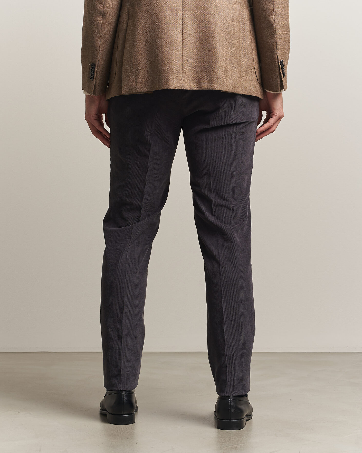 Herren | Hosen | Incotex | Slim Fit Baby Corduroy Trousers Dark Grey