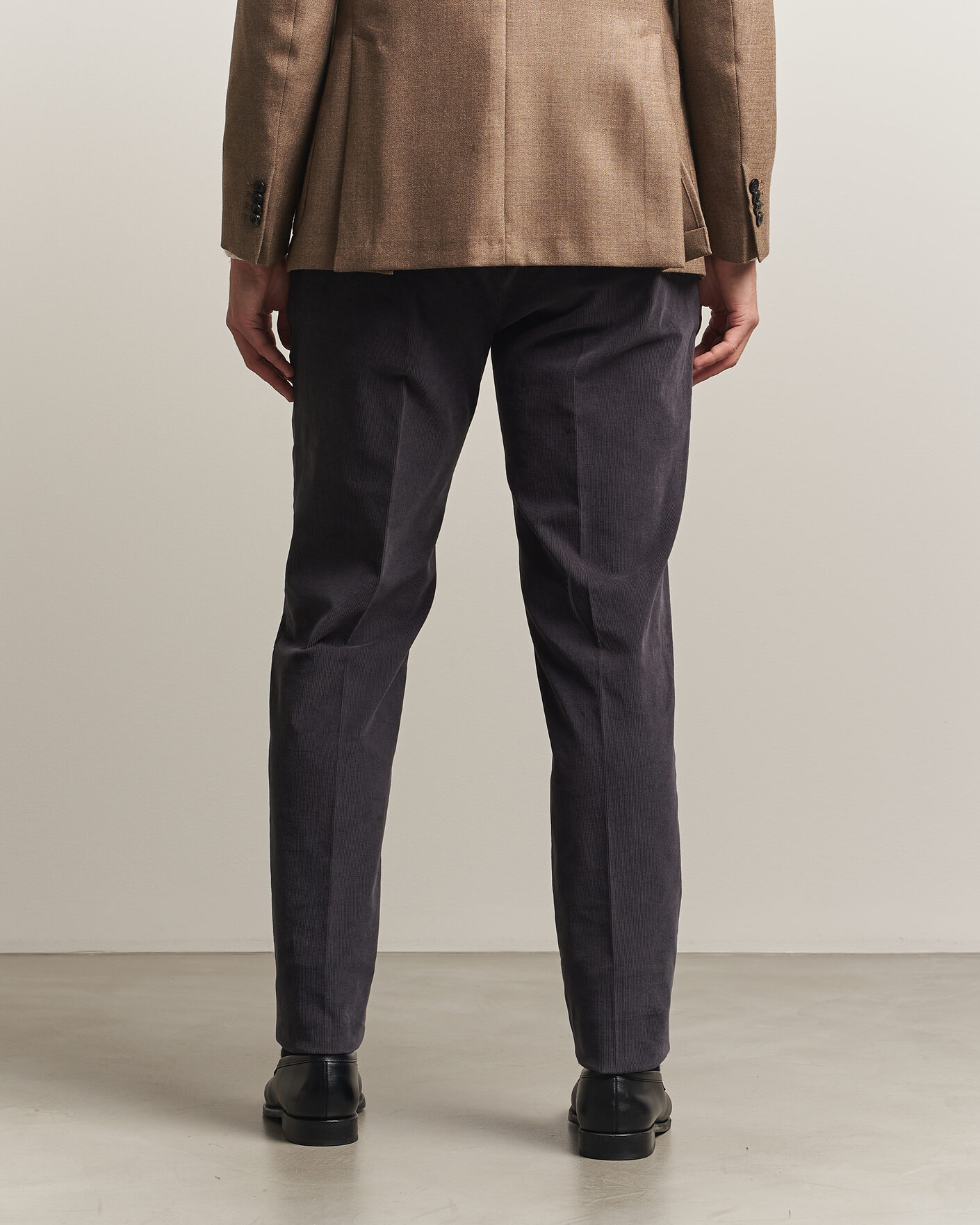 Herren | Hosen | Incotex | Regular Fit Baby Corduroy Trousers Dark Grey