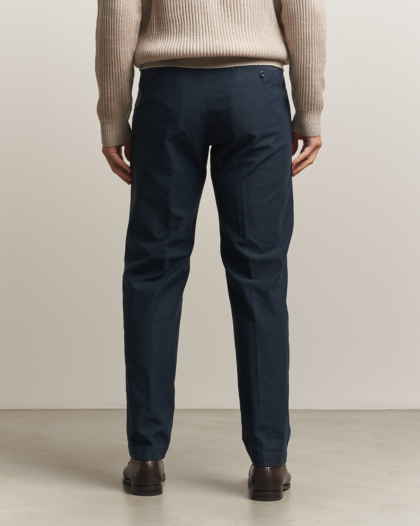 Herren | Hosen | Incotex | Regular Fit Garment Dyed Slacks Navy