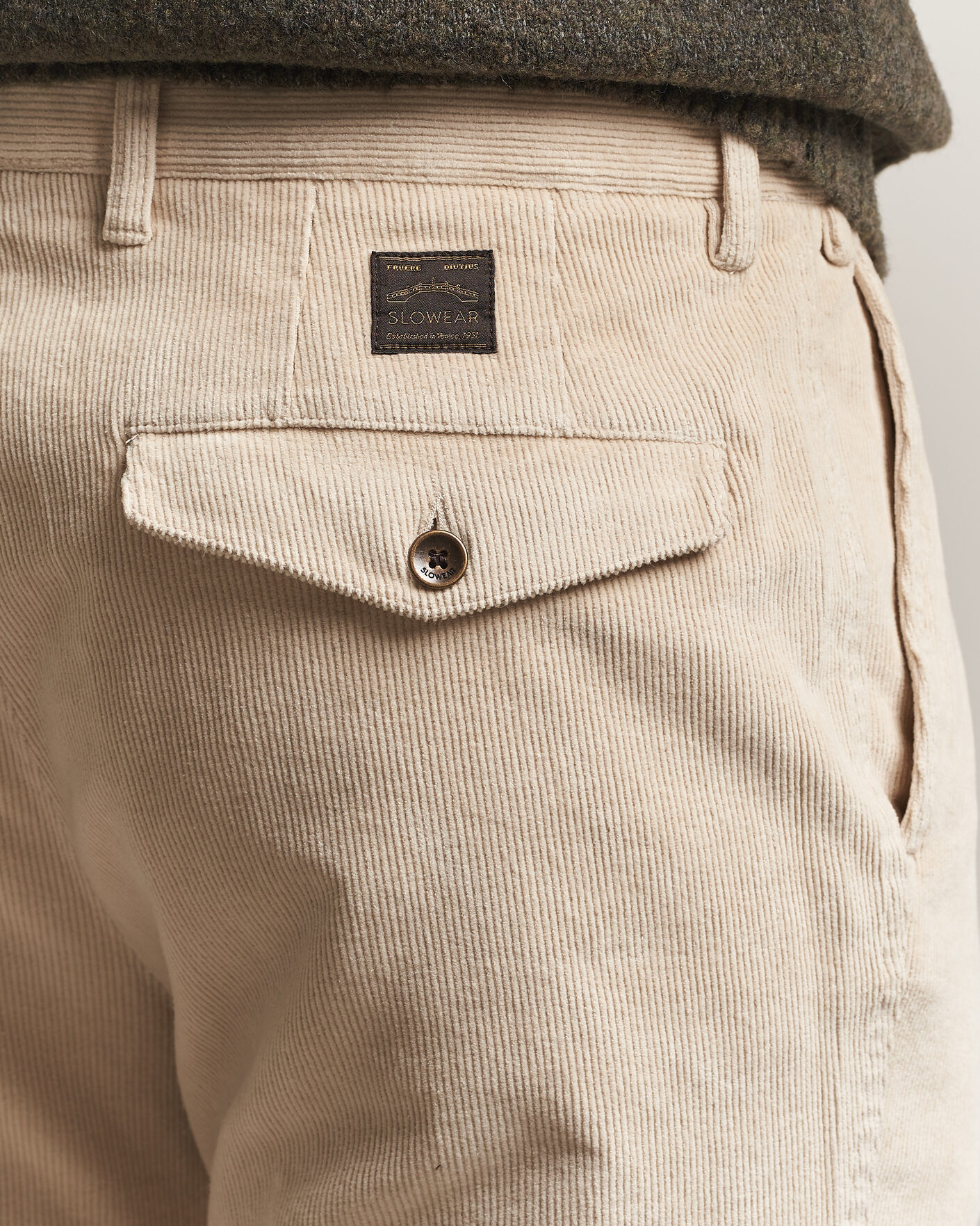 Herren | Hosen | Incotex | Regular Fit Washed Corduroy Slacks Off White