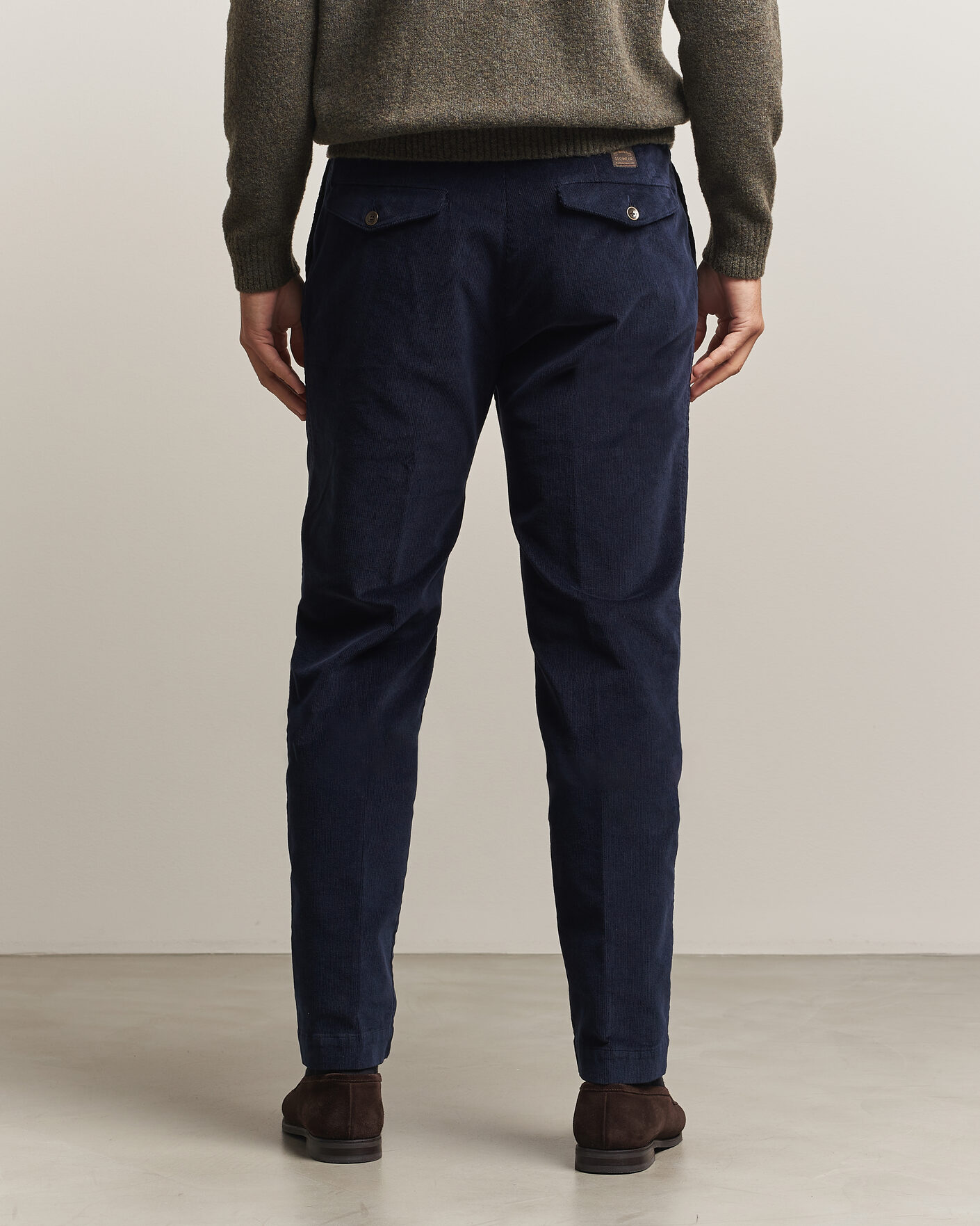 Herren | Hosen | Incotex | Regular Fit Washed Corduroy Slacks Navy