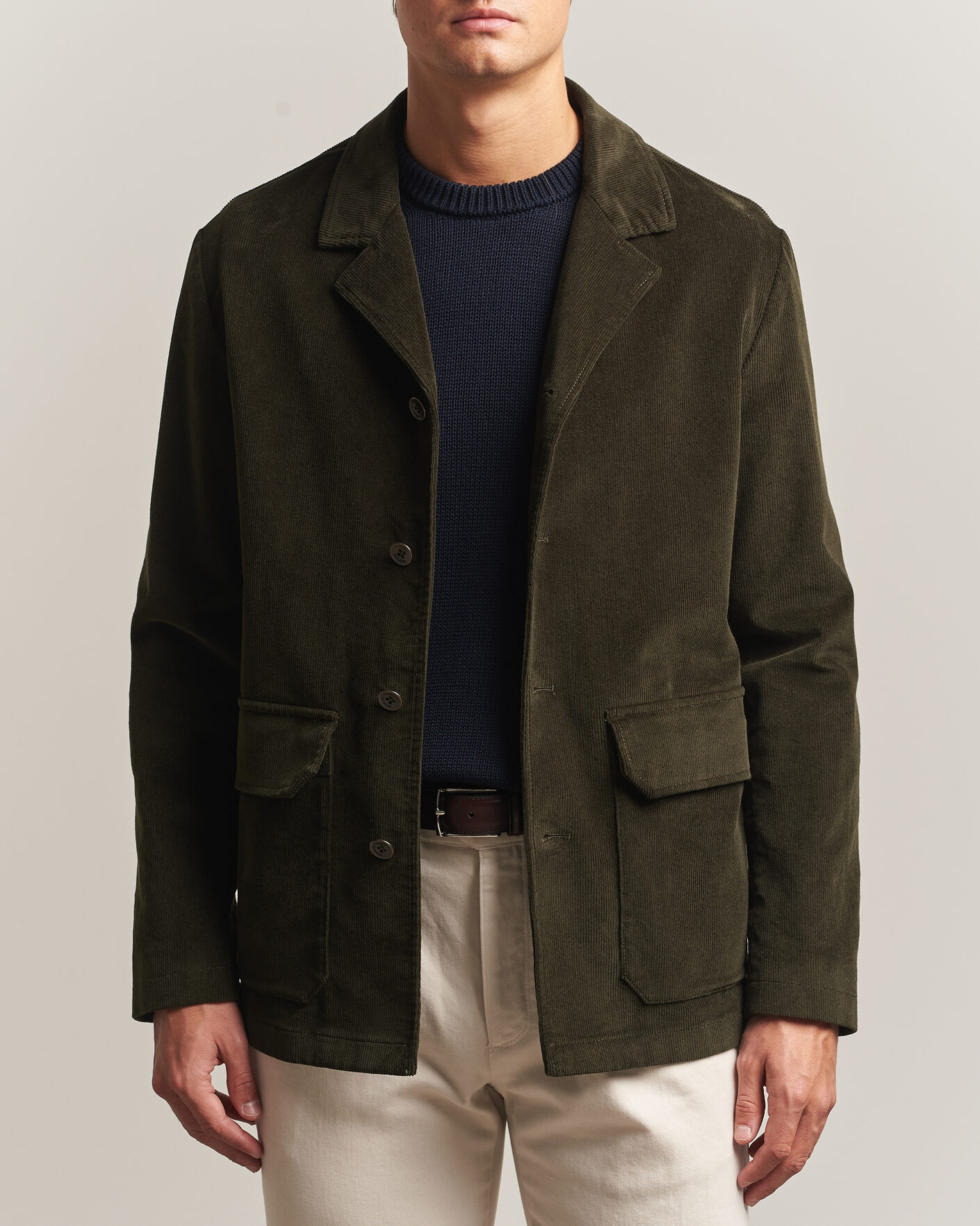 Herren | Sakkos | Incotex | Corduroy Sports Jacket Forest Green