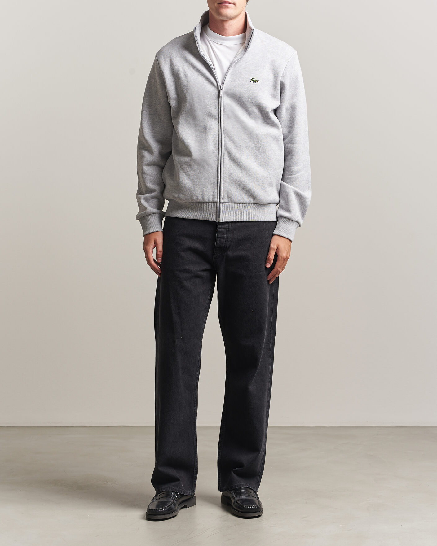 Herren | Pullover | Lacoste | Full Zip Sweater Silver Chine