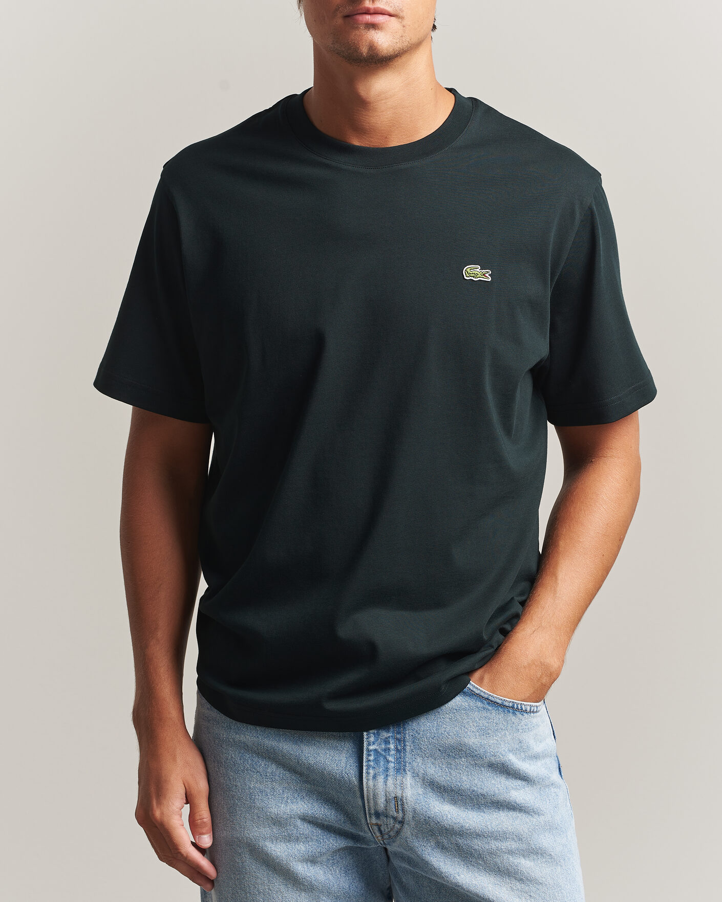 Herren | T-Shirts | Lacoste | Crew Neck T-Shirt Dark Varech