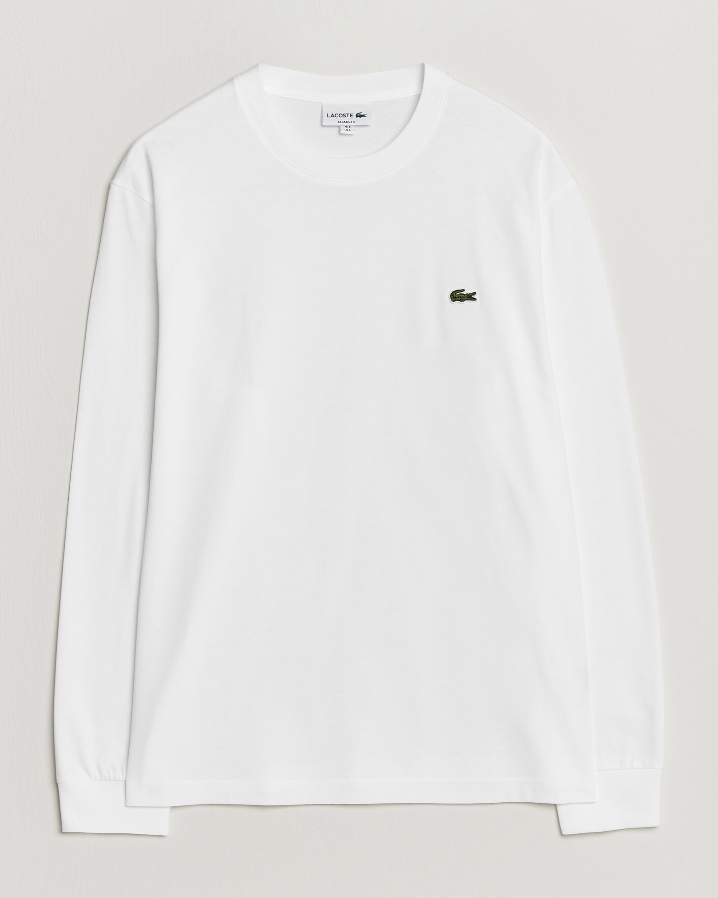 Herren | T-Shirts | Lacoste | Crew Neck Long Sleeve T-Shirt White
