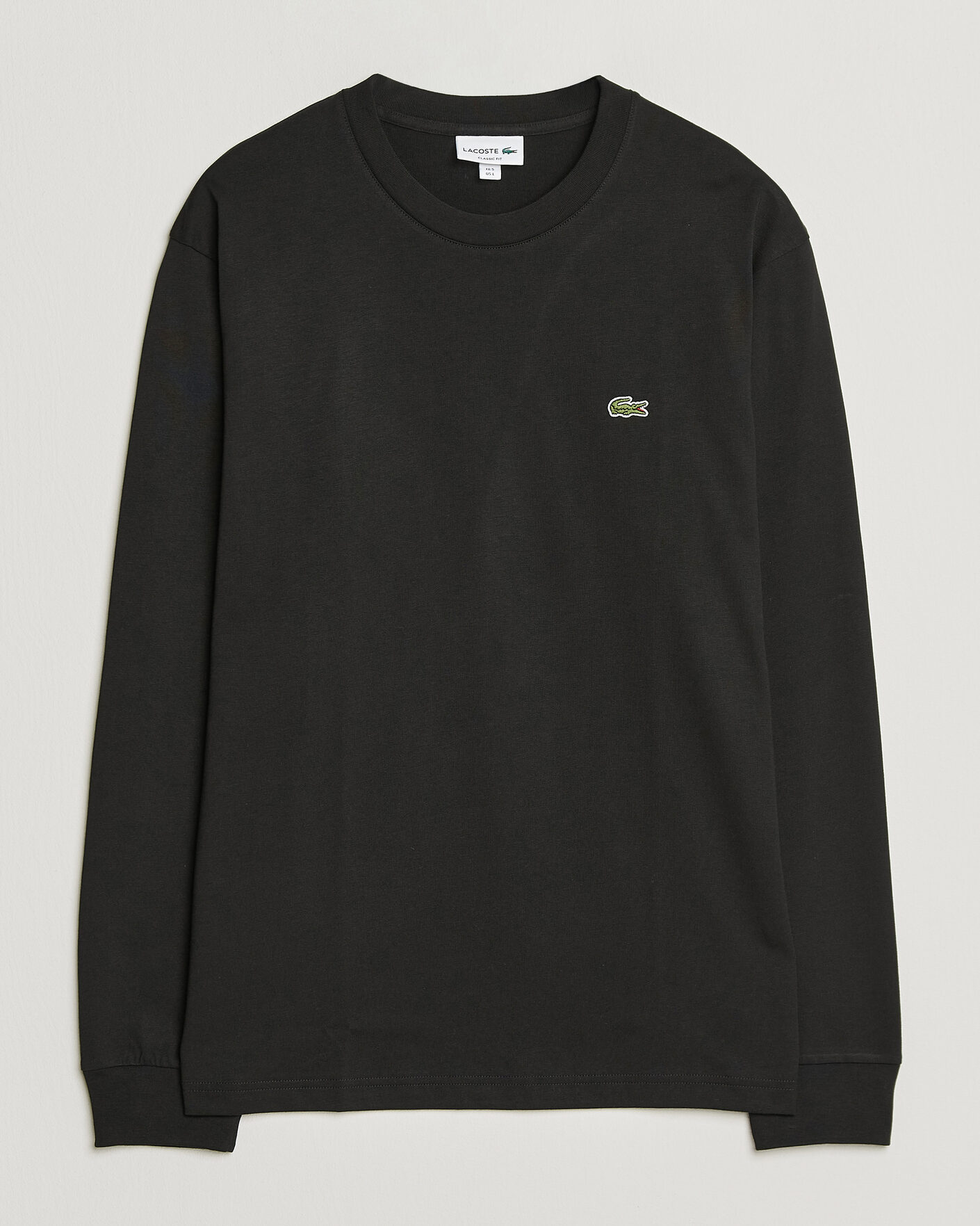 Herren | T-Shirts | Lacoste | Crew Neck Long Sleeve T-Shirt Black