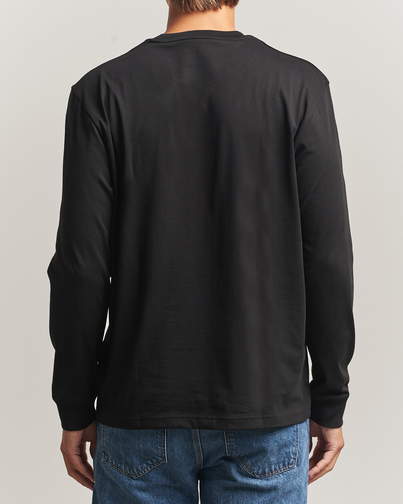 Herren | T-Shirts | Lacoste | Crew Neck Long Sleeve T-Shirt Black