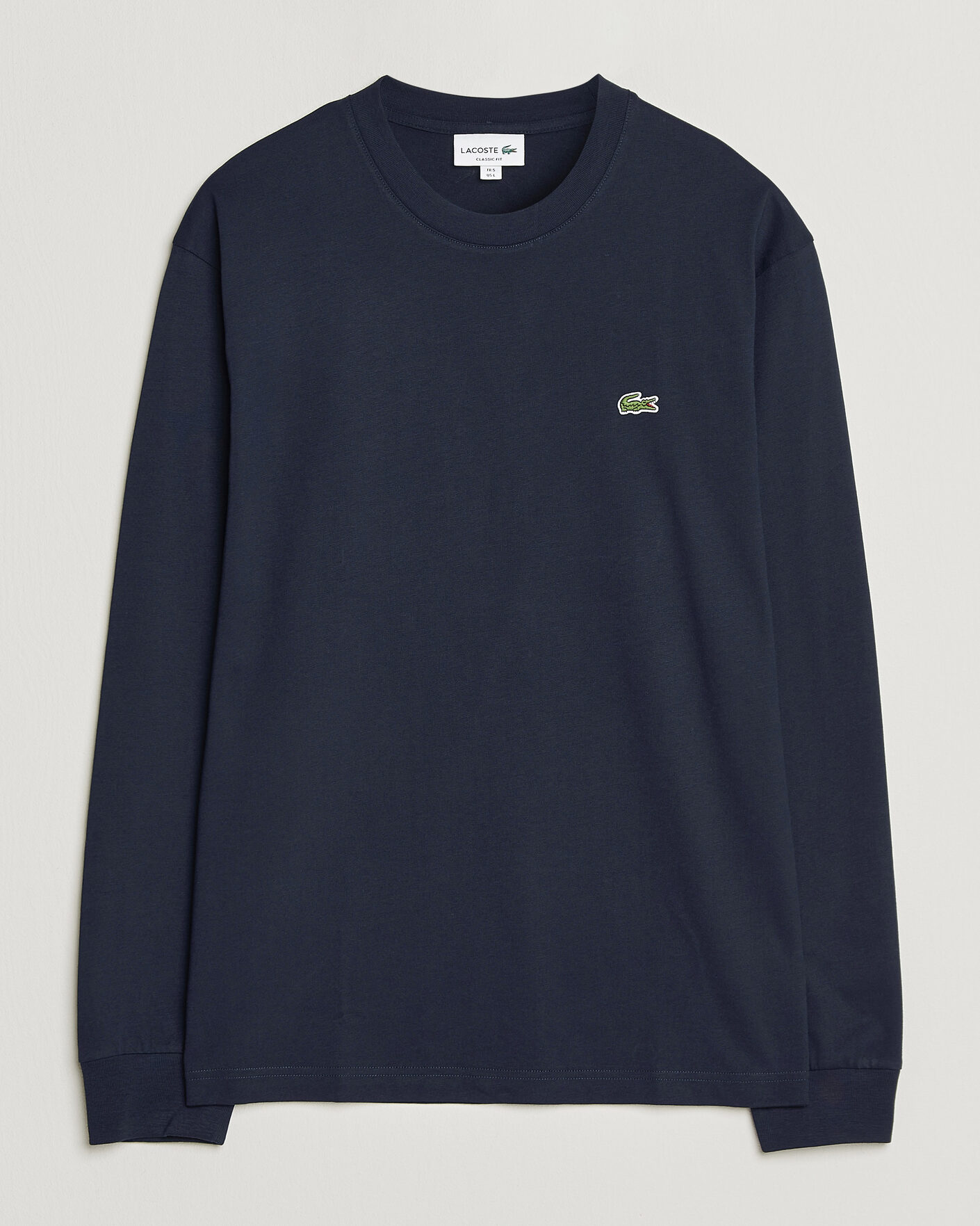 Herren | T-Shirts | Lacoste | Crew Neck Long Sleeve T-Shirt Navy Blue