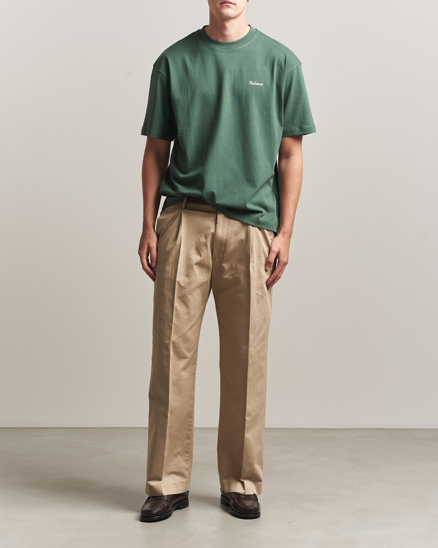 Herren | T-Shirts | Palmes | Logo T-Shirt Dark Green