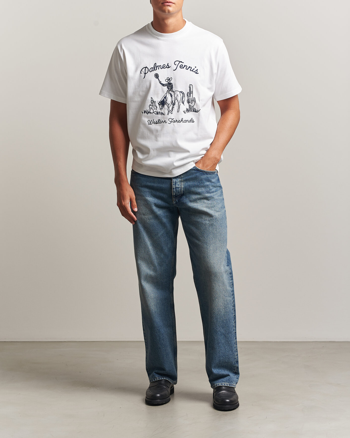 Herren | T-Shirts | Palmes | Western T-Shirt White