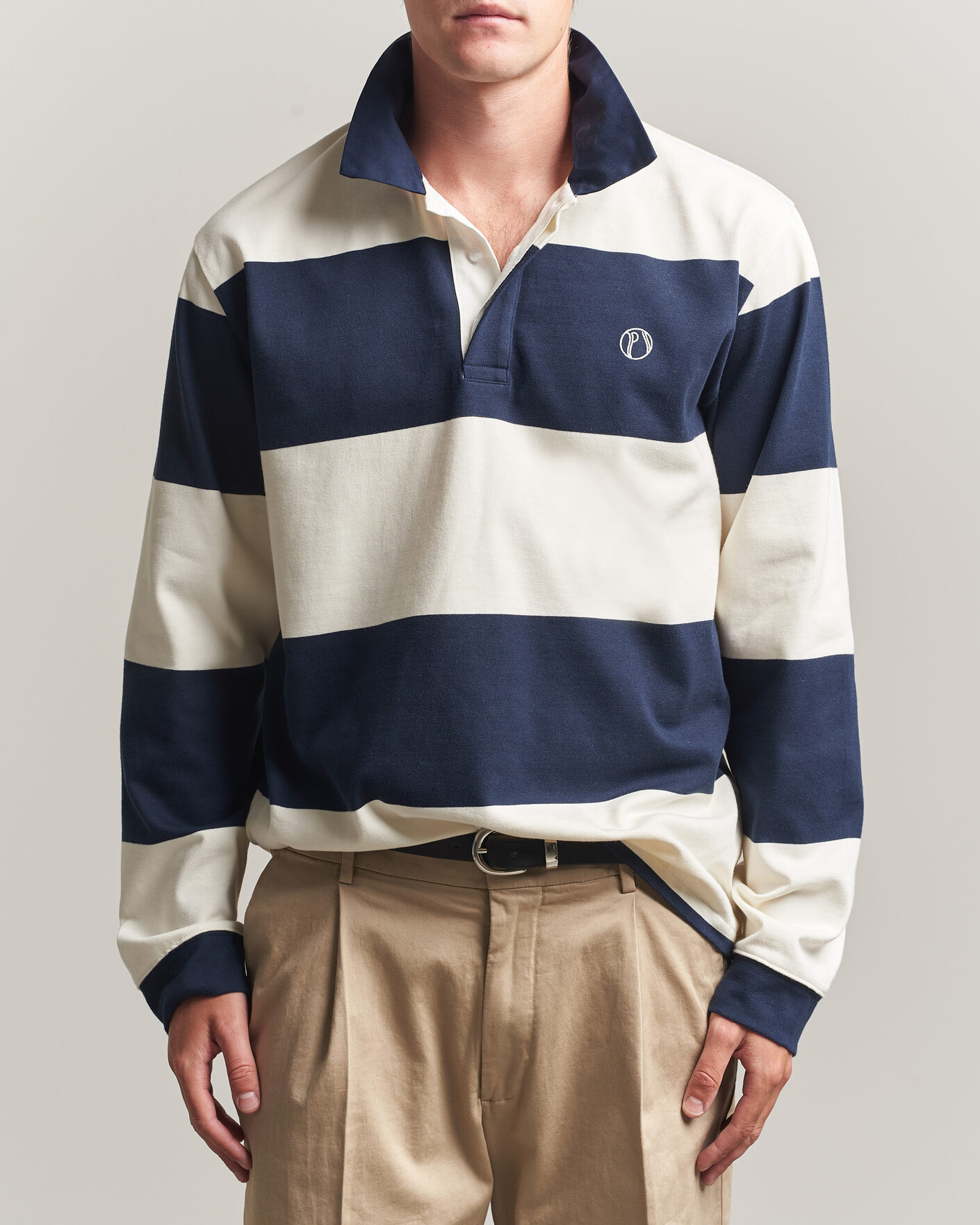 Herren | Pullover | Palmes | Ball Rugby Shirt Navy Stripe