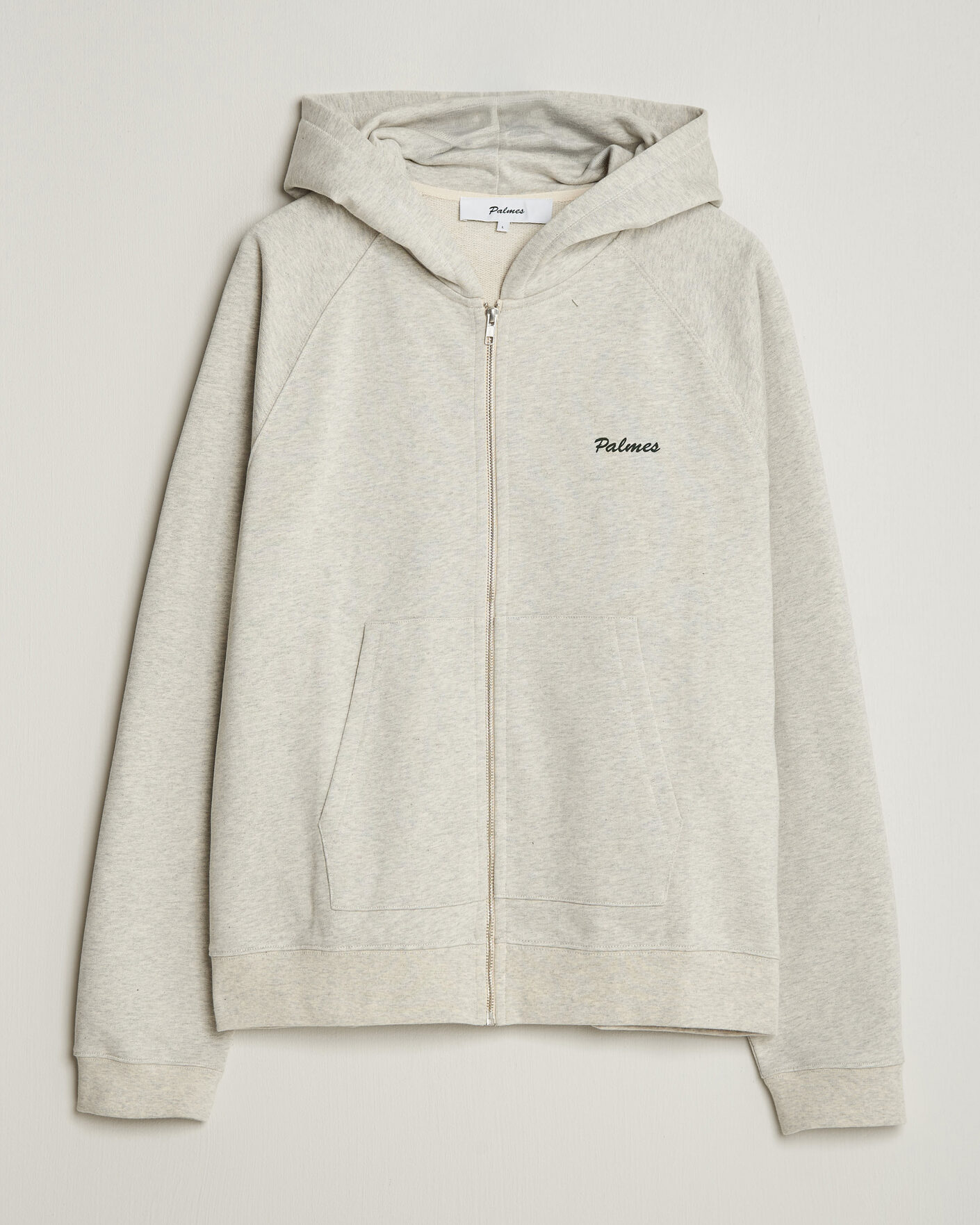 Herren | Pullover | Palmes | Logo Zip Hoodie Grey Melange