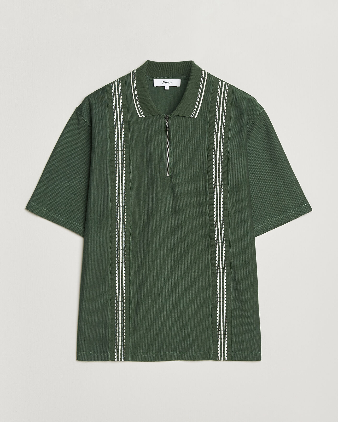 Herren | Poloshirts | Palmes | Panel Zip Polo Green