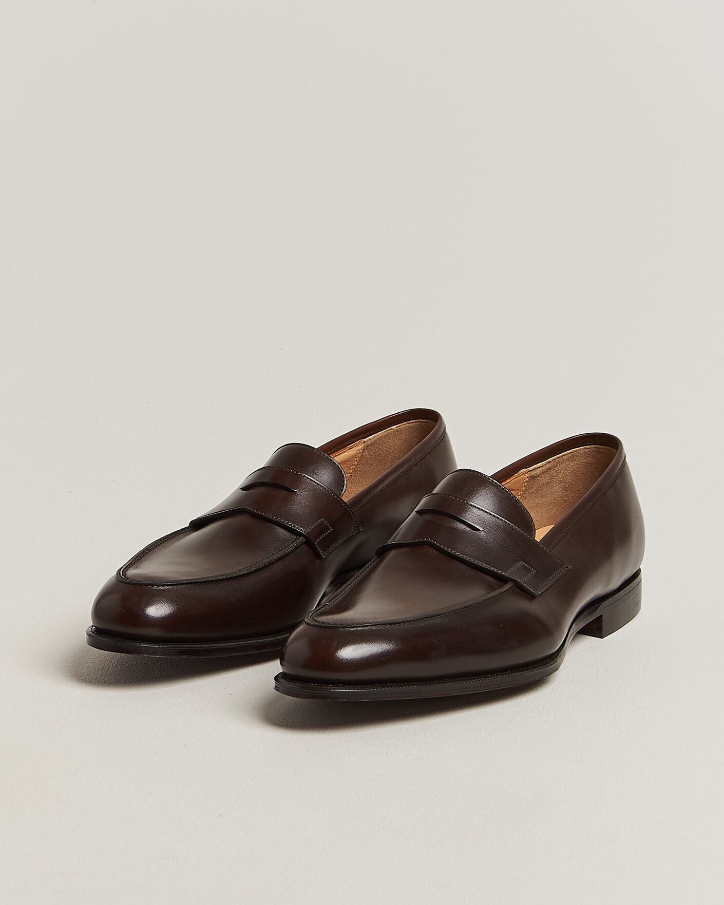 Herren | Loafer | Crockett & Jones | Crawford Handgrade Penny Loafer Dk Brown Antique Calf