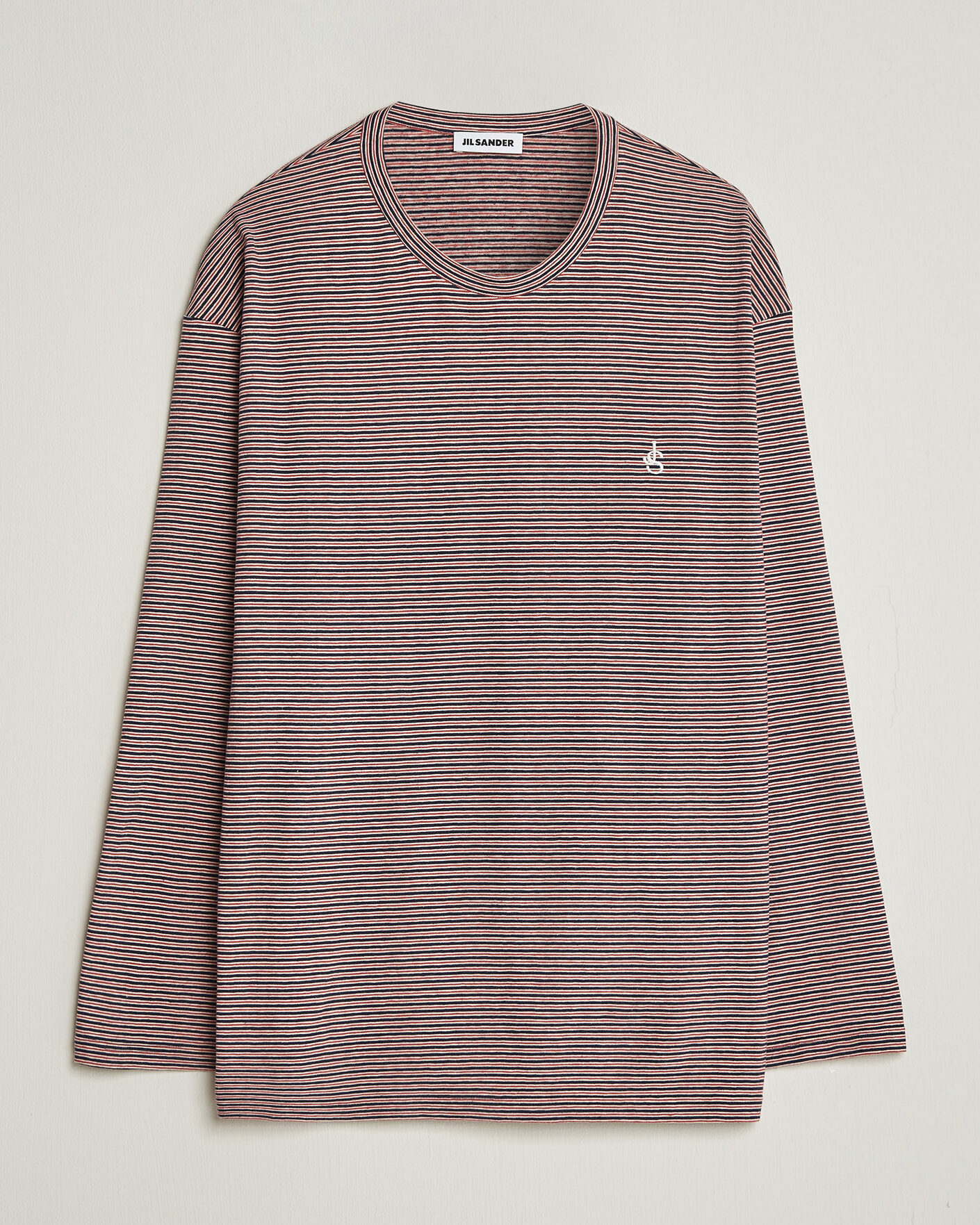 Herren | T-Shirts | Jil Sander | Long Sleeve Striped T-Shirt Red