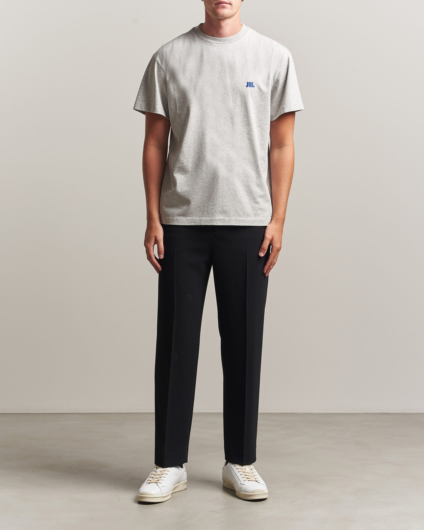 Herren | T-Shirts | Jil Sander | Short Sleeve Jil Logo T-Shirt Light Grey