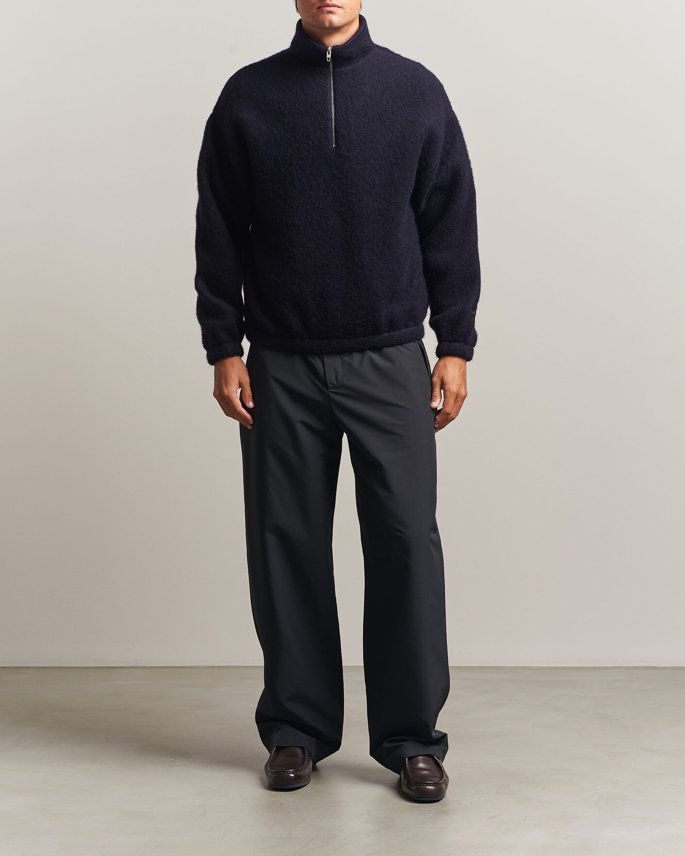 Herren | Pullover | Jil Sander | Half Zip Fleece Sweater Navy