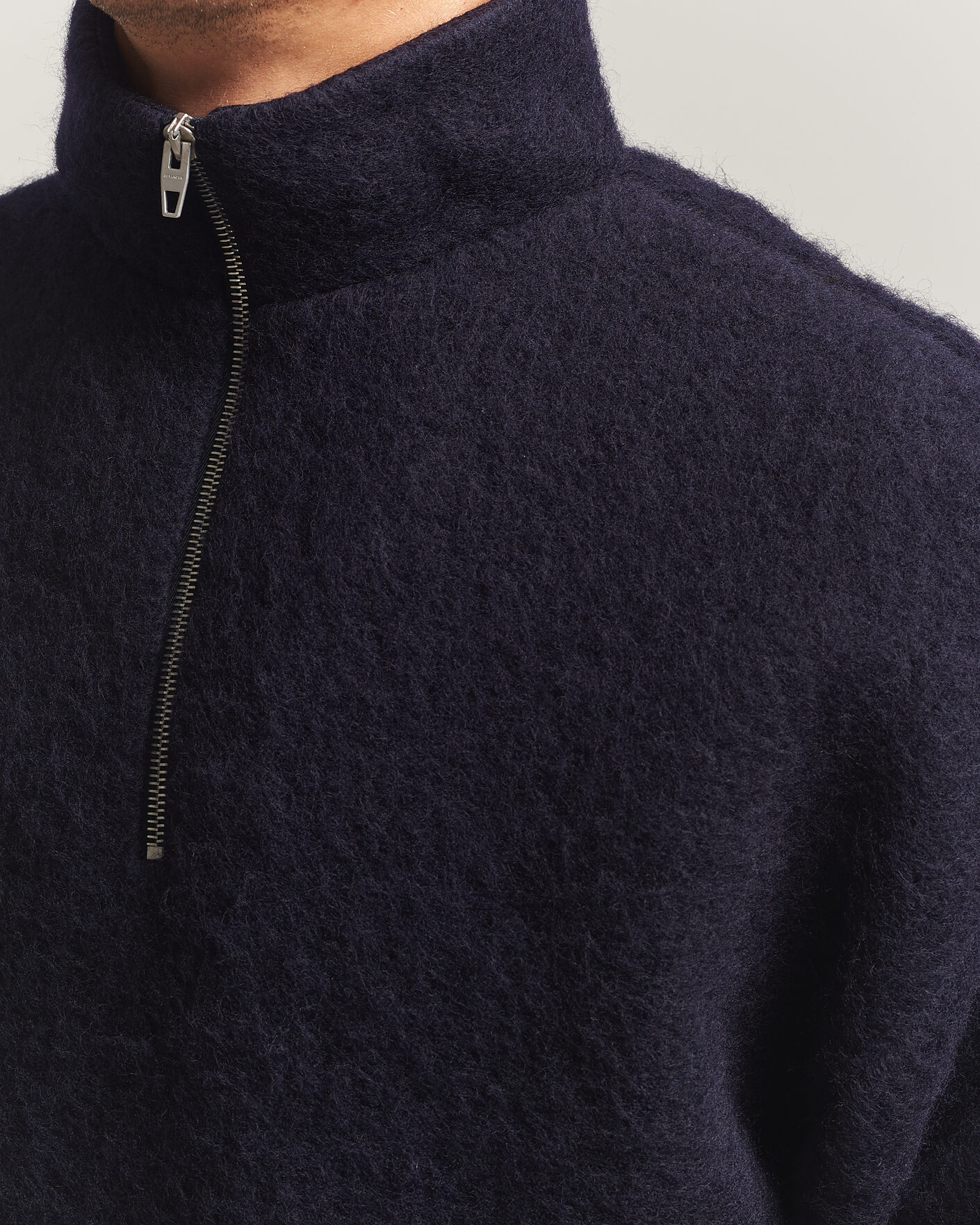 Herren | Pullover | Jil Sander | Half Zip Fleece Sweater Navy