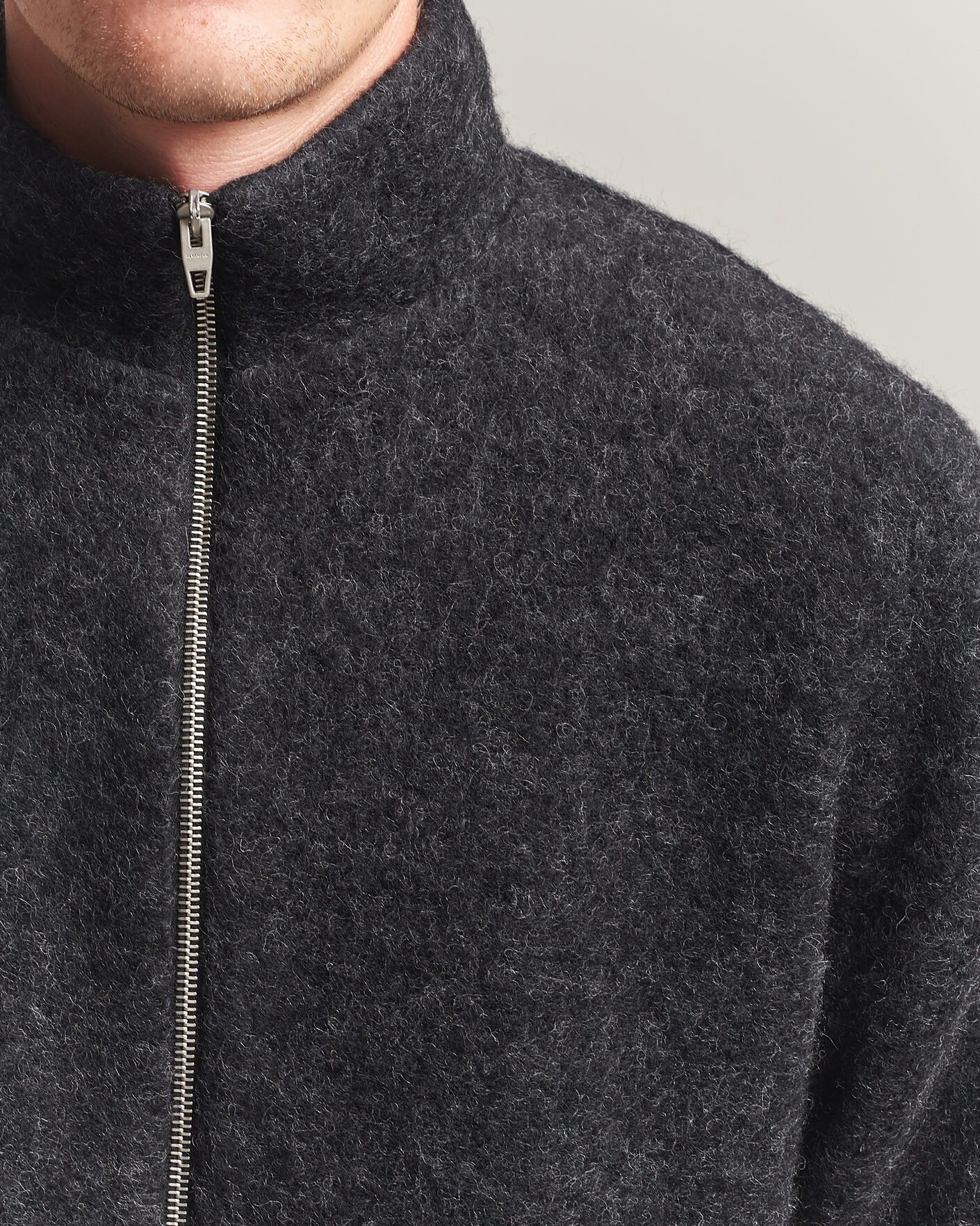 Herren | Jacken | Jil Sander | Full Zip Fleece Jacket Charcoal