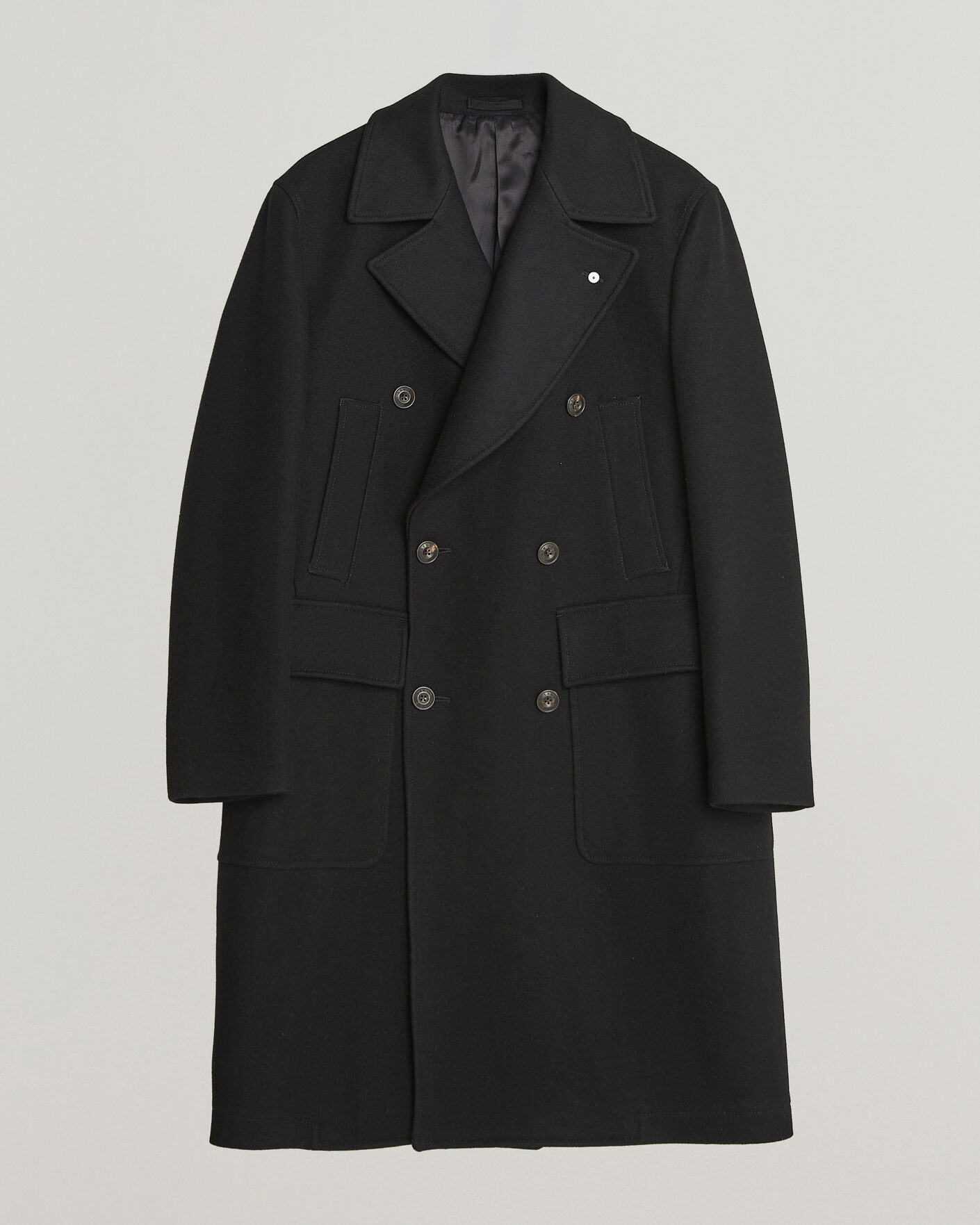 Herren | Jacken | L.B.M. 1911 | Double Breasted Wool/Cashmere Coat Black
