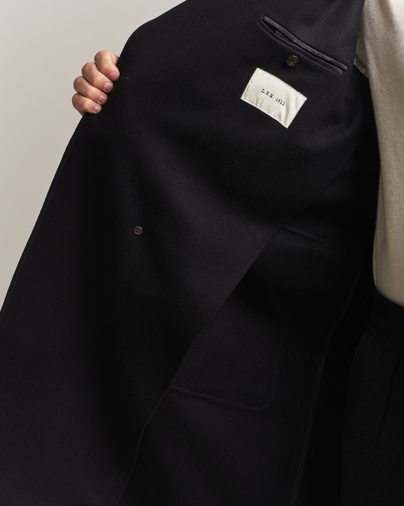 Herren | Jacken | L.B.M. 1911 | Double Breasted Wool/Cashmere Coat Black