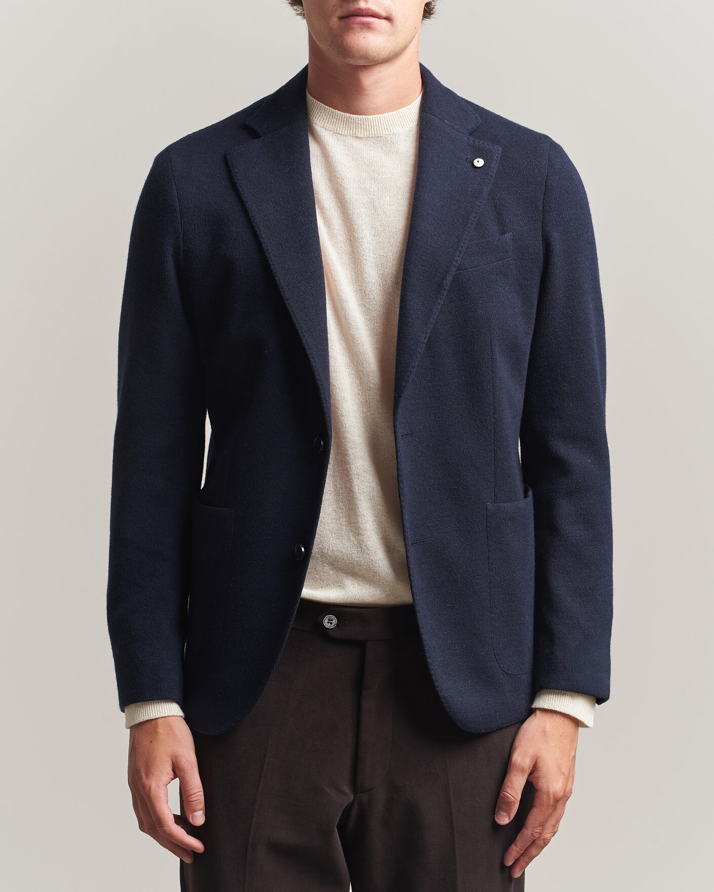 Herren | Sakkos | L.B.M. 1911 | Jack Knitted Cashmere Mix Blazer Navy