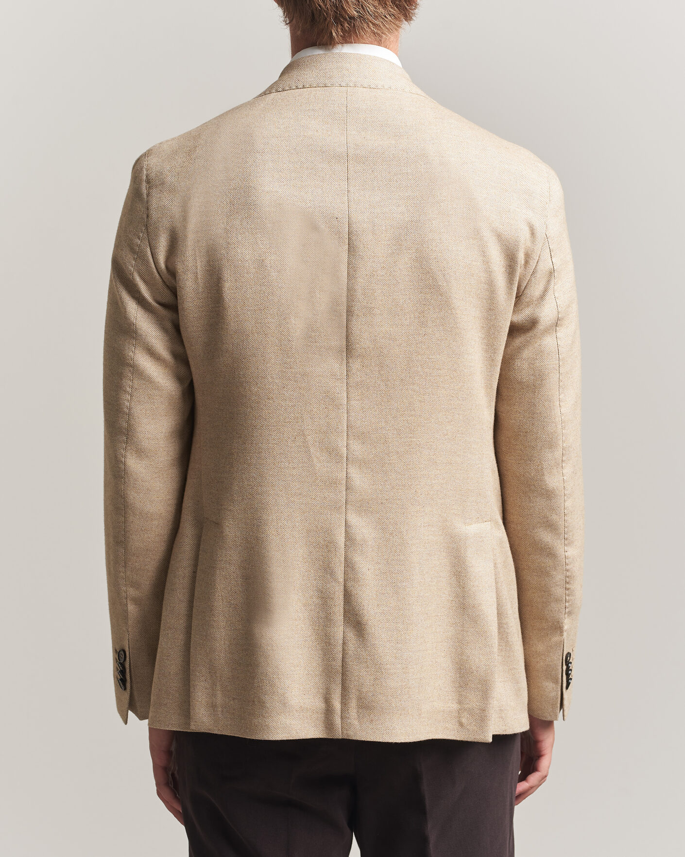 Herren | Sakkos | L.B.M. 1911 | Jack Cotton Herringbone Blazer Beige