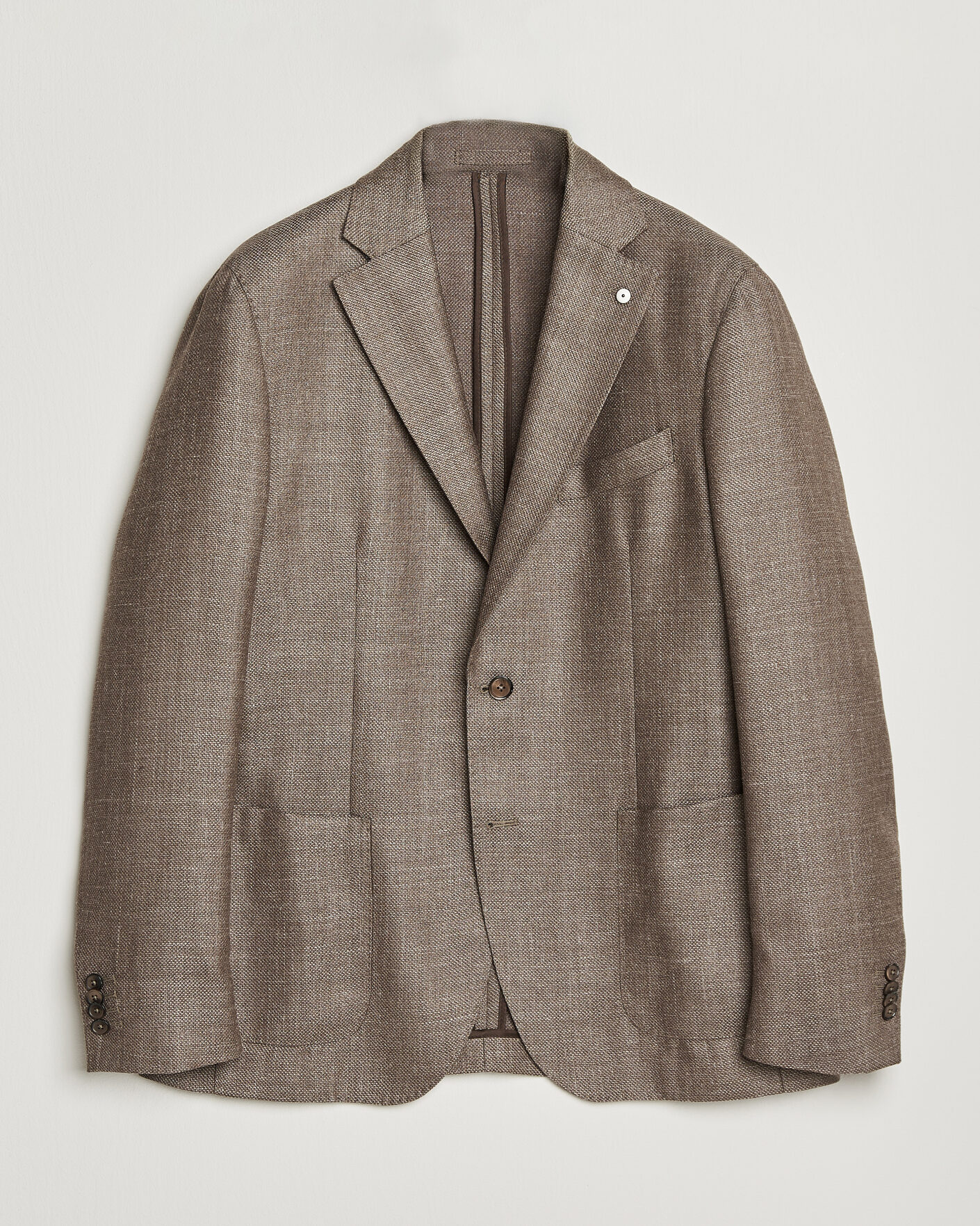 Herren | Sakkos | L.B.M. 1911 | Jack Wool/Silk Hopsack Blazer Brown