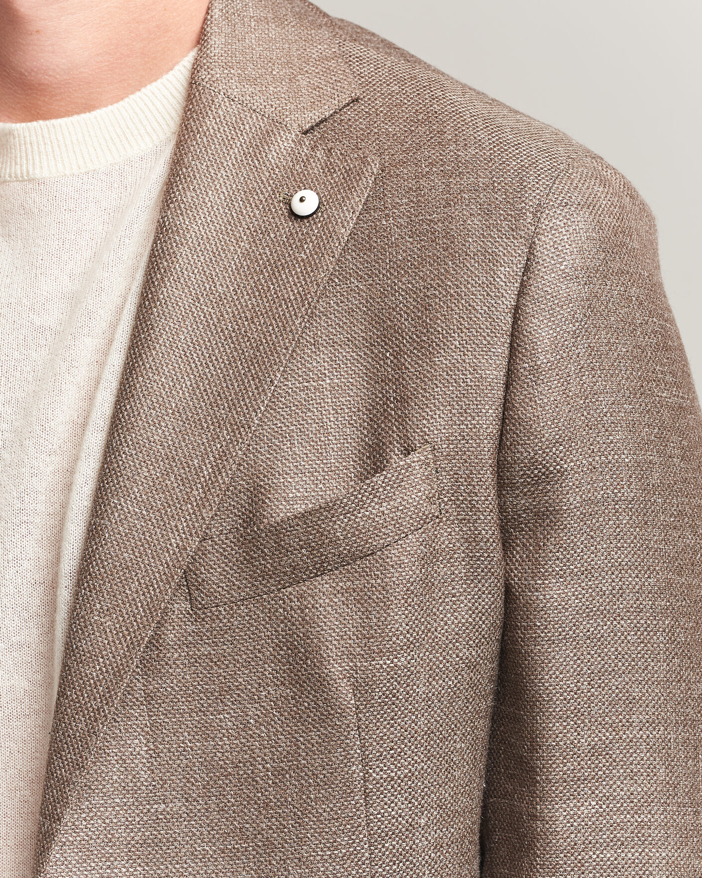 Herren | Sakkos | L.B.M. 1911 | Jack Wool/Silk Hopsack Blazer Brown
