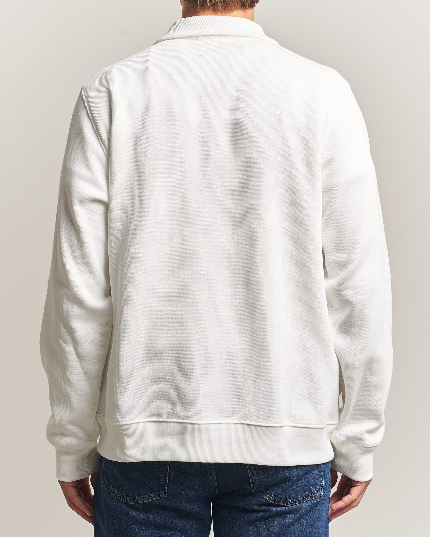 Herren | Pullover | Lacoste | Rib Interlock Half Zip Flour