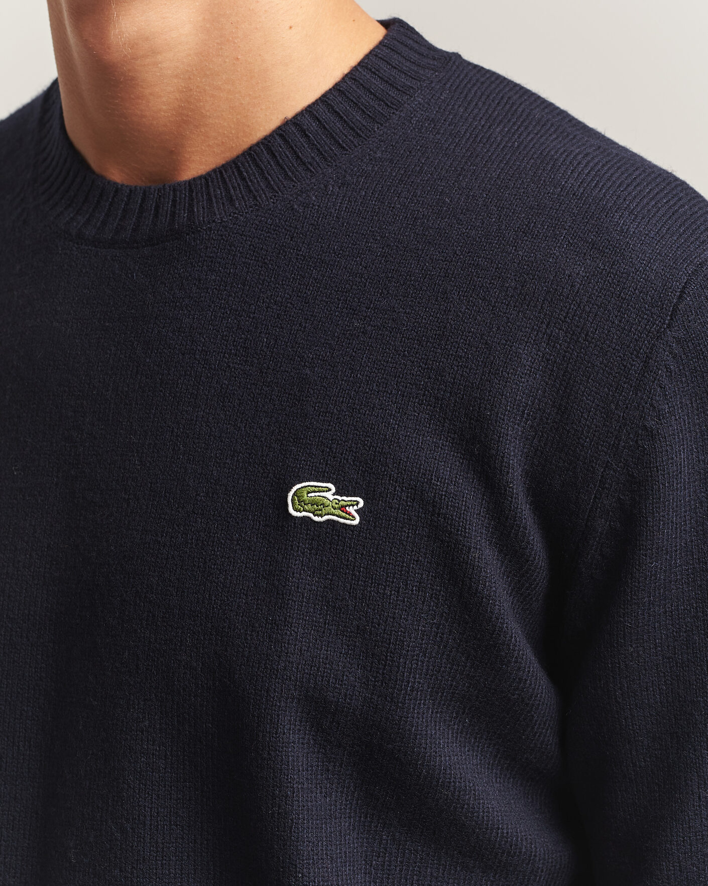 Herren | Pullover | Lacoste | Carded Wool Crew Neck Navy Blue